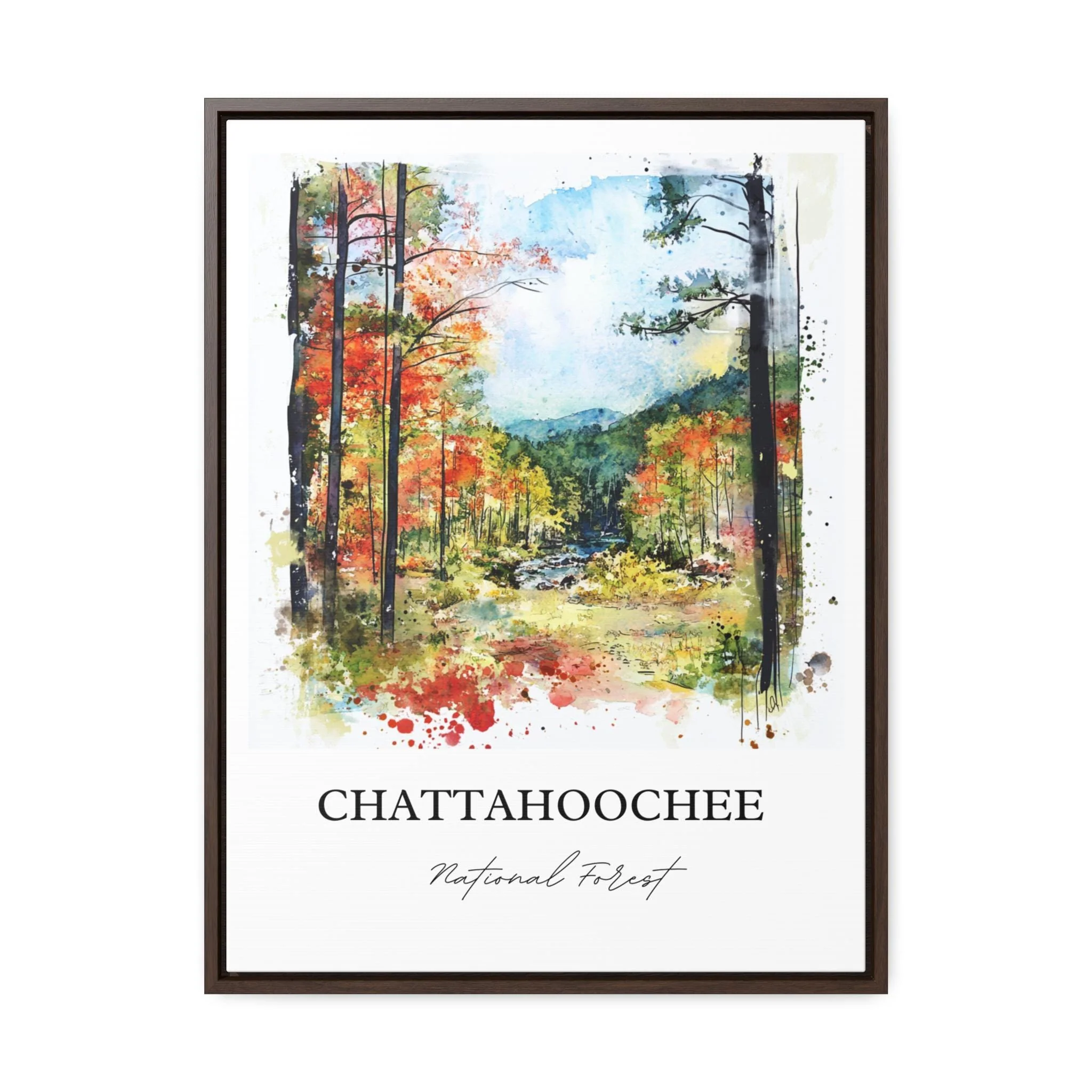 Chattahoochee Forest, USA – Watercolor Art Print - Image 8