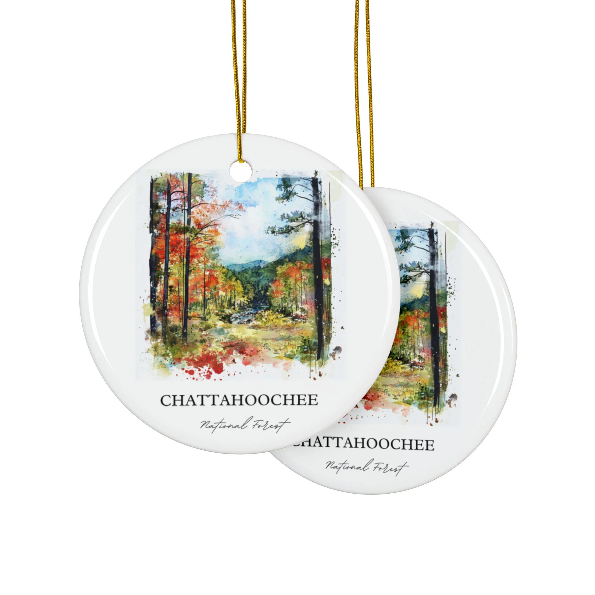 Chattahoochee National Forest Ornament: Unique Chattahoochee Souvenir, Chattahoochee Xmas Decor, and Authentic Georgia Gift - Image 2