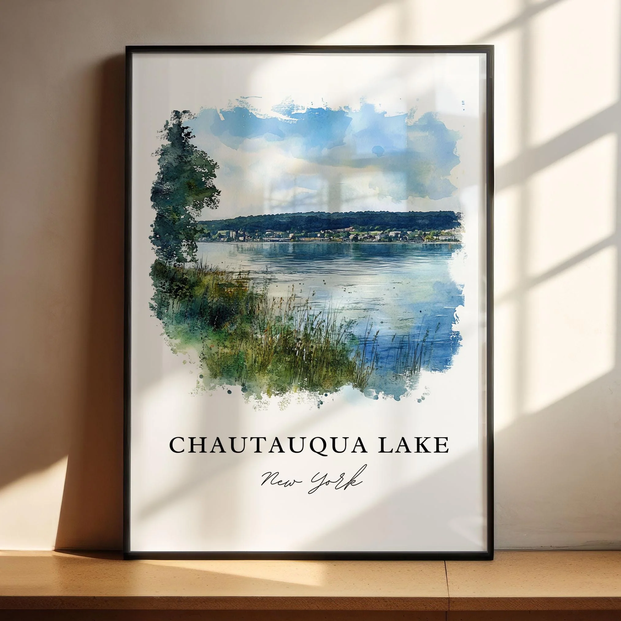 Chautauqua Lake, USA – Watercolor Art Print - Image 2