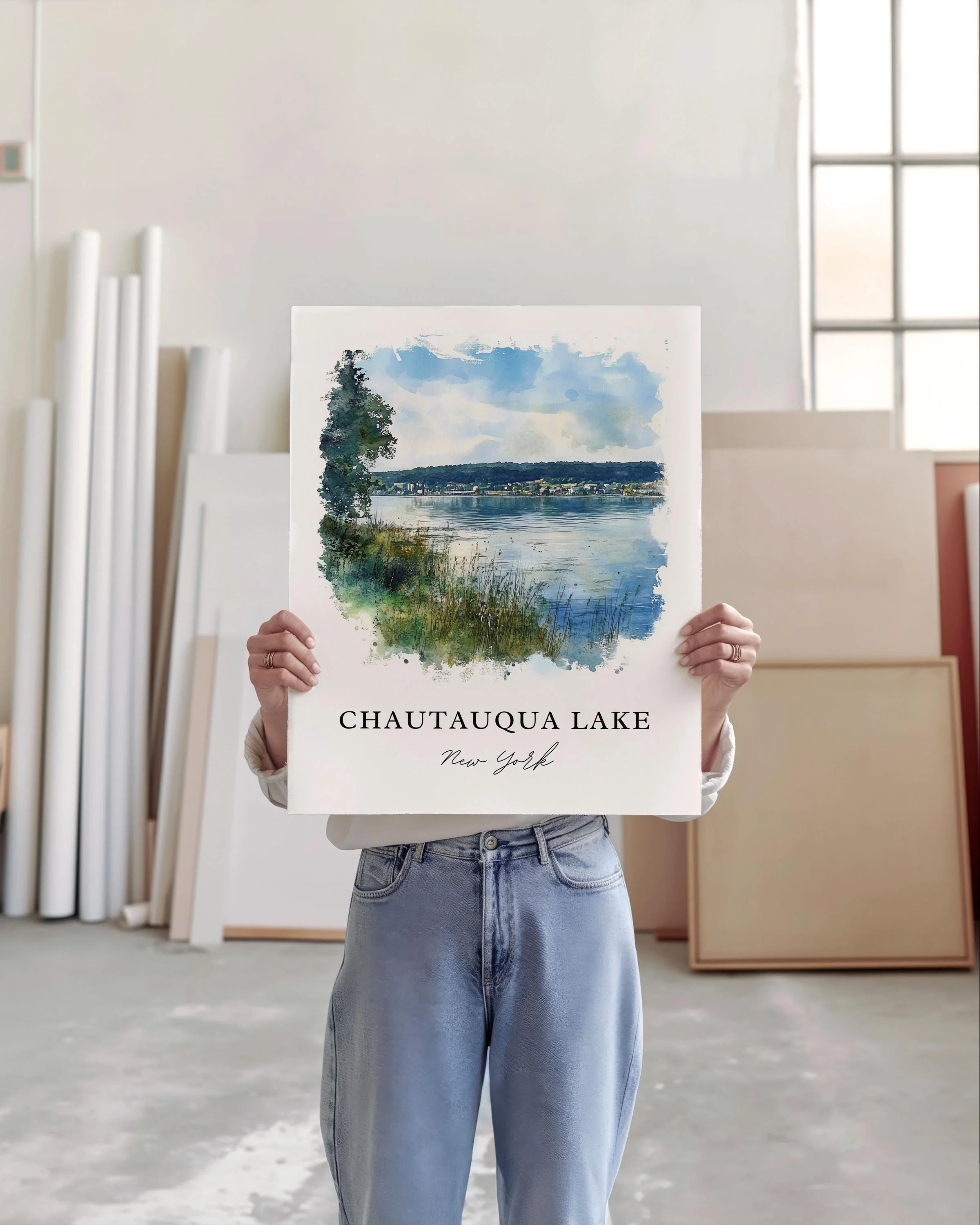 Chautauqua Lake, USA – Watercolor Art Print - Image 4