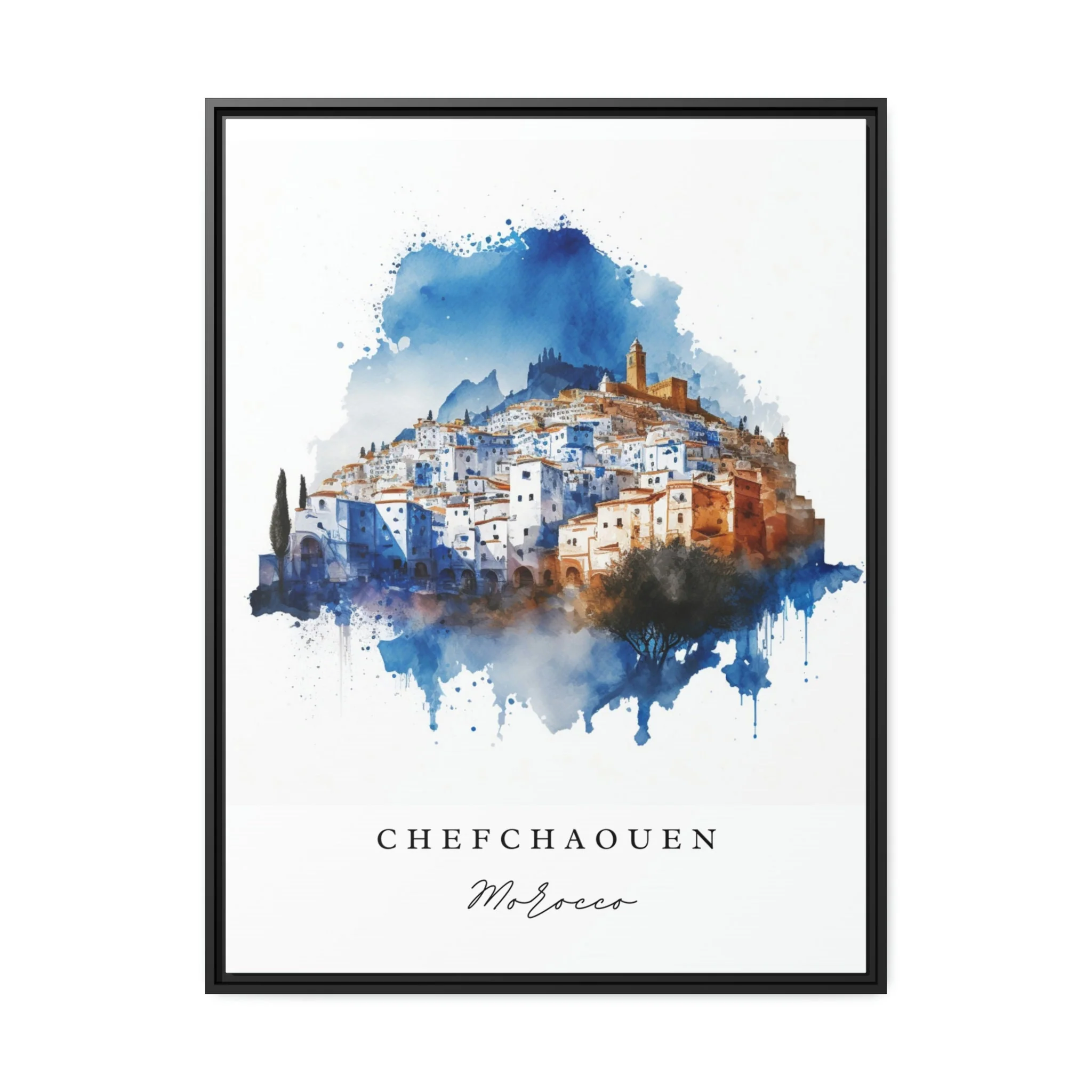 Chefchaouen, Morocco – Watercolor Art Print - Image 5