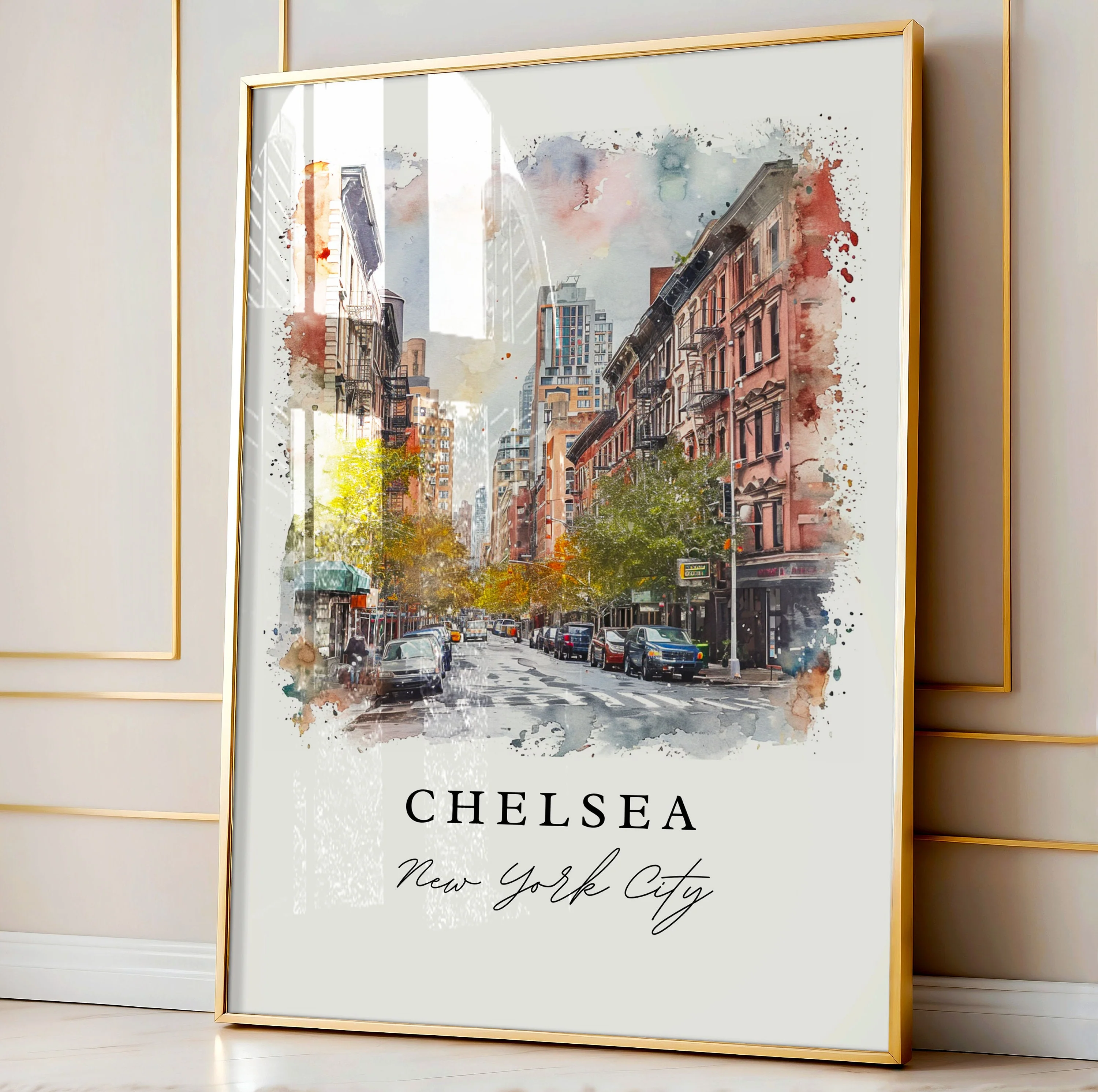 Chelsea, New York, New York – Watercolor Art Print - Image 4