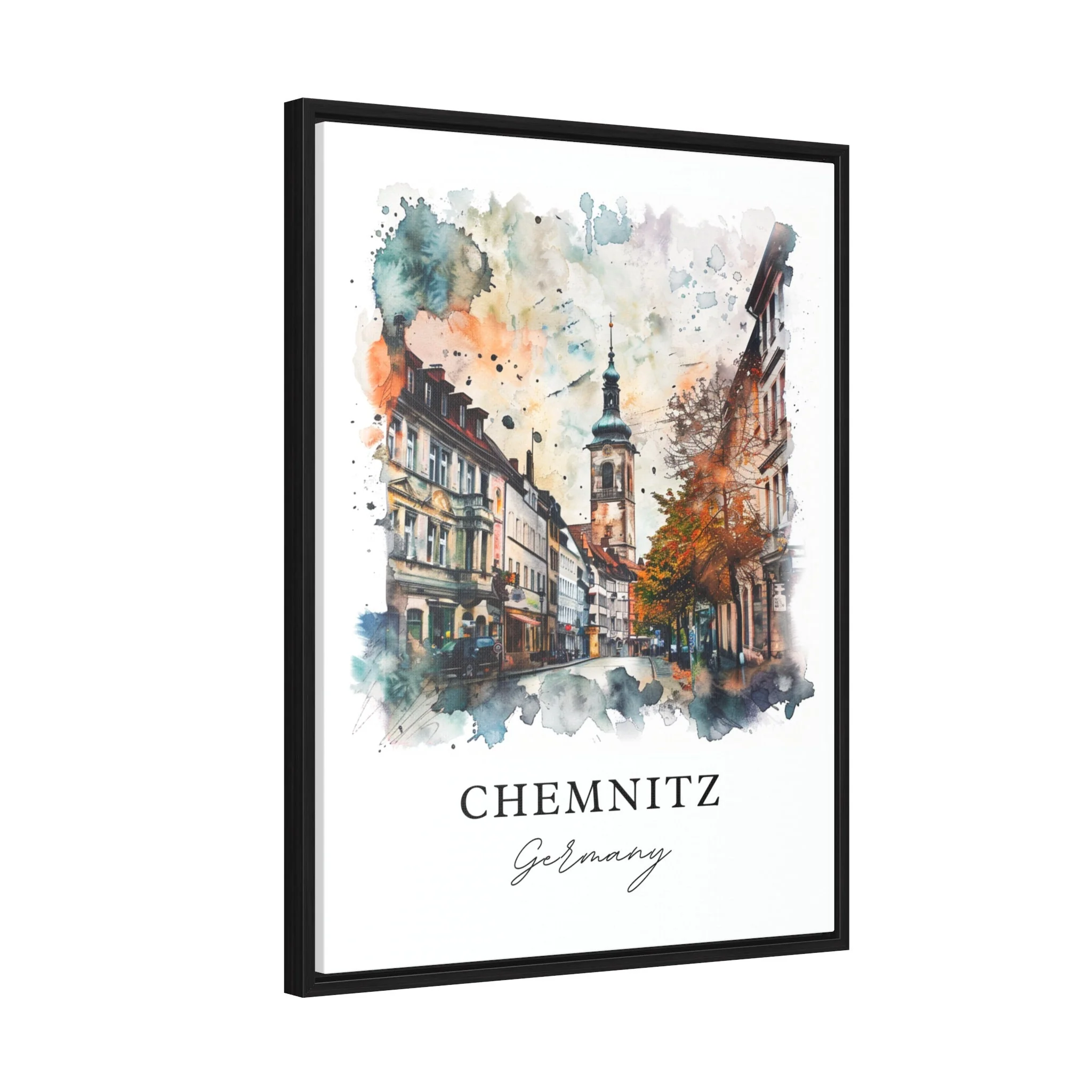 Chemnitz, Germany – Watercolor Art Print - Image 7