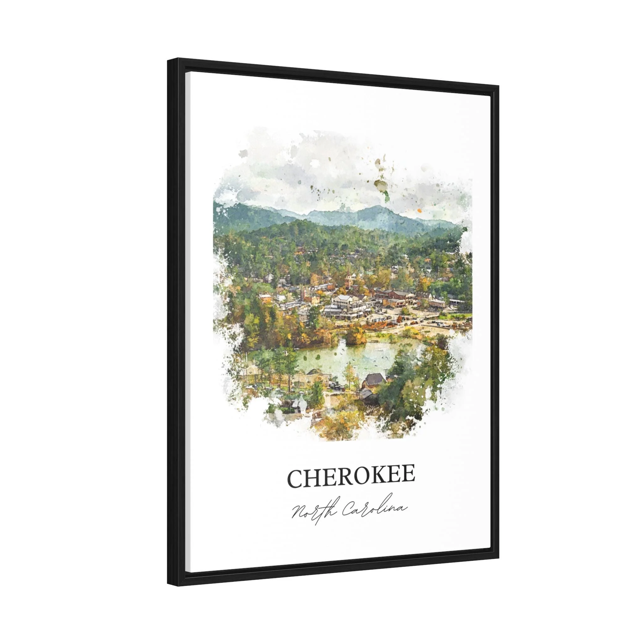 Cherokee, North Carolina – Watercolor Art Print - Image 8