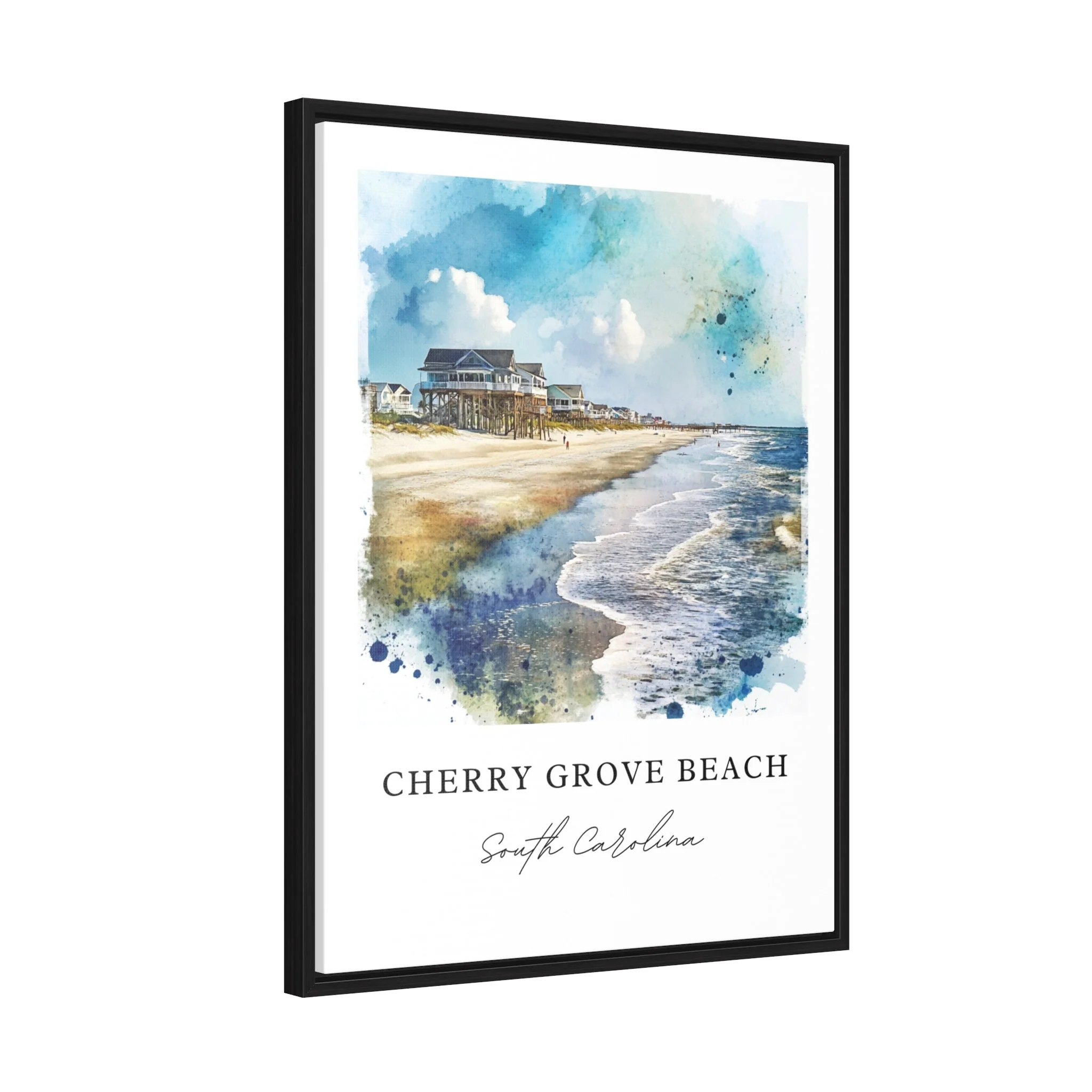 Cherry Grove Beach, SC, USA – Watercolor Art Print - Image 7