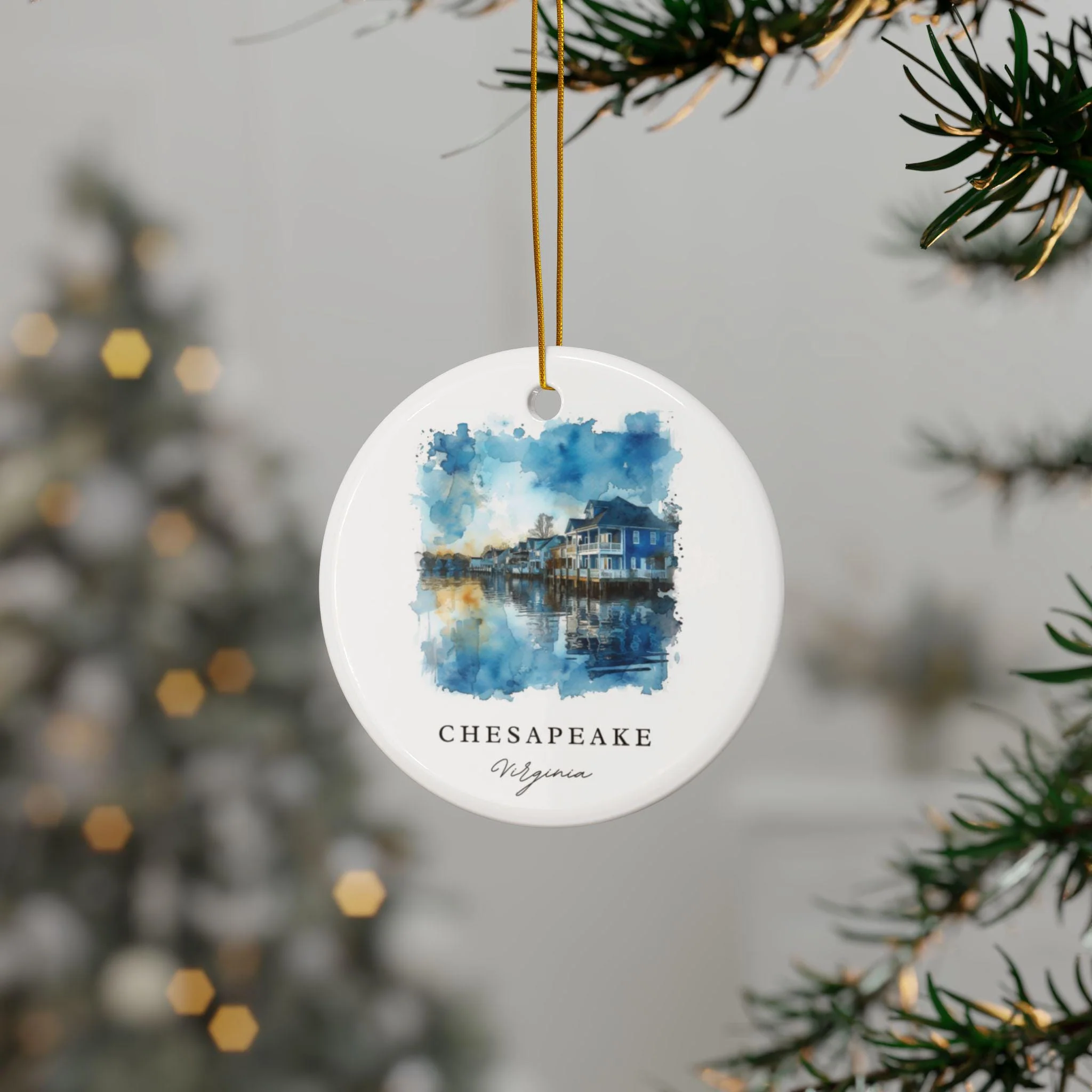 Chesapeake Virginia Ornament: Chesapeake Souvenir, Chesapeake VA Decor, and Chesapeake Virginia Christmas Gift - Image 2