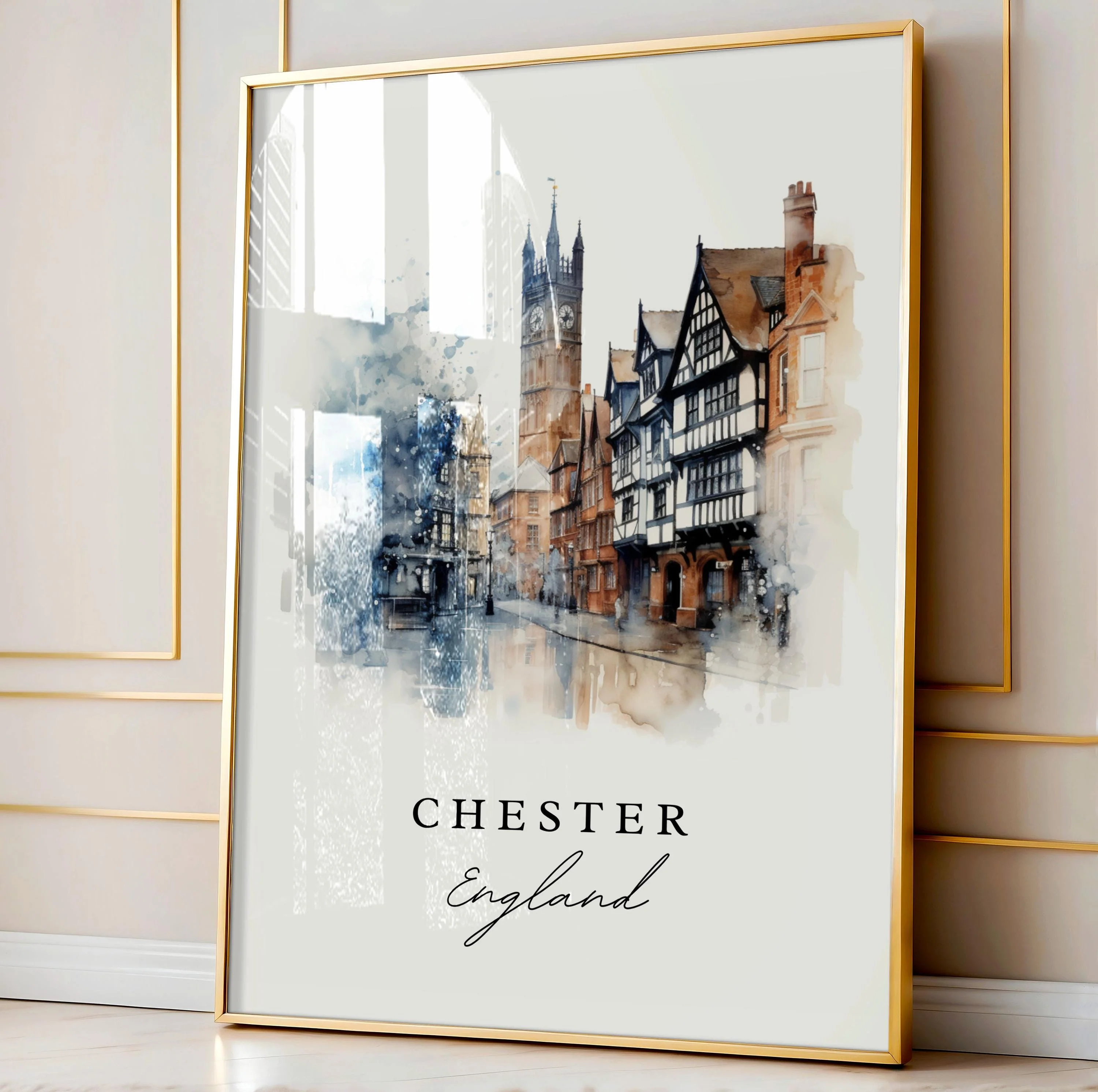 Chester, England – Watercolor Art Print - Image 5