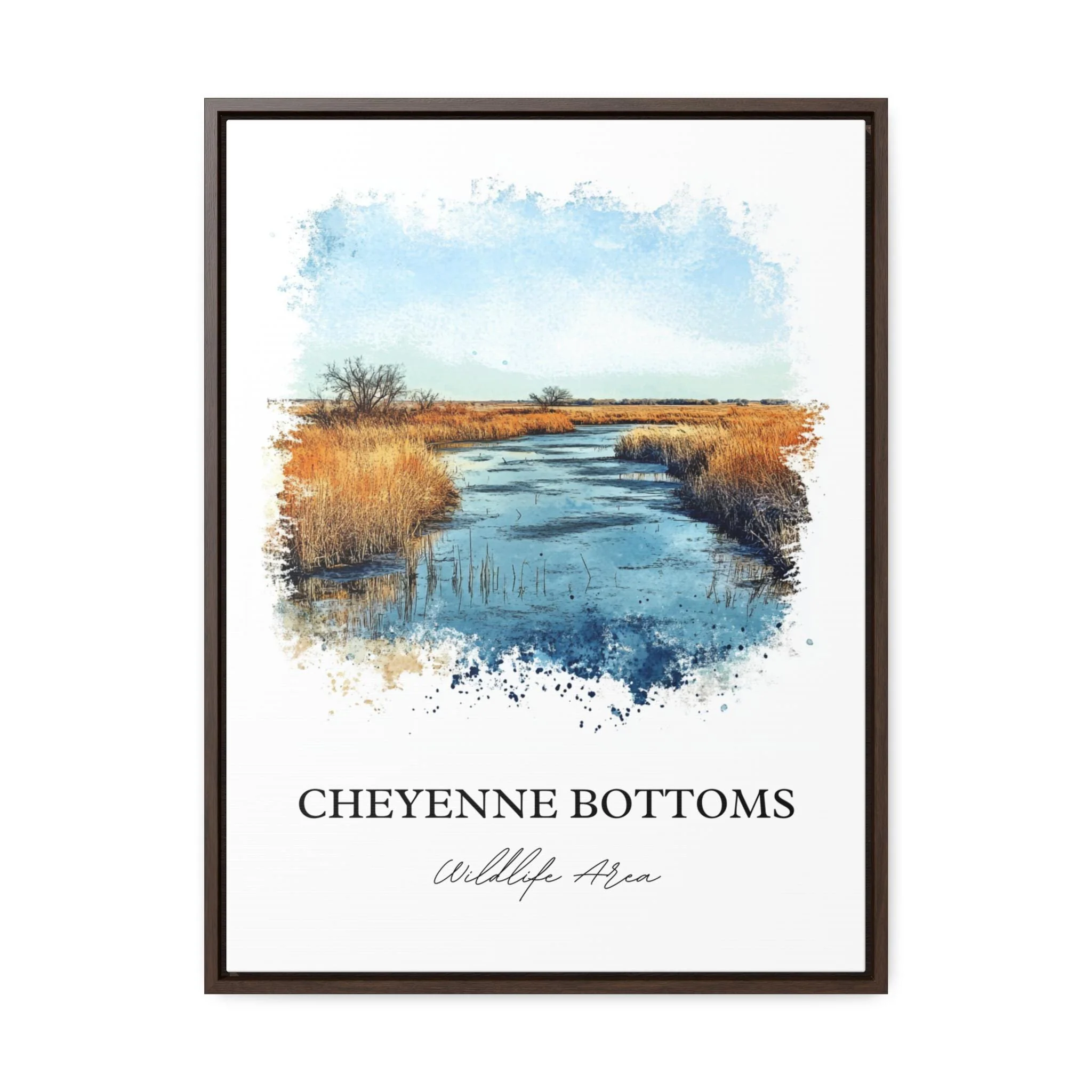Cheyenne Bottoms, USA – Watercolor Art Print - Image 7