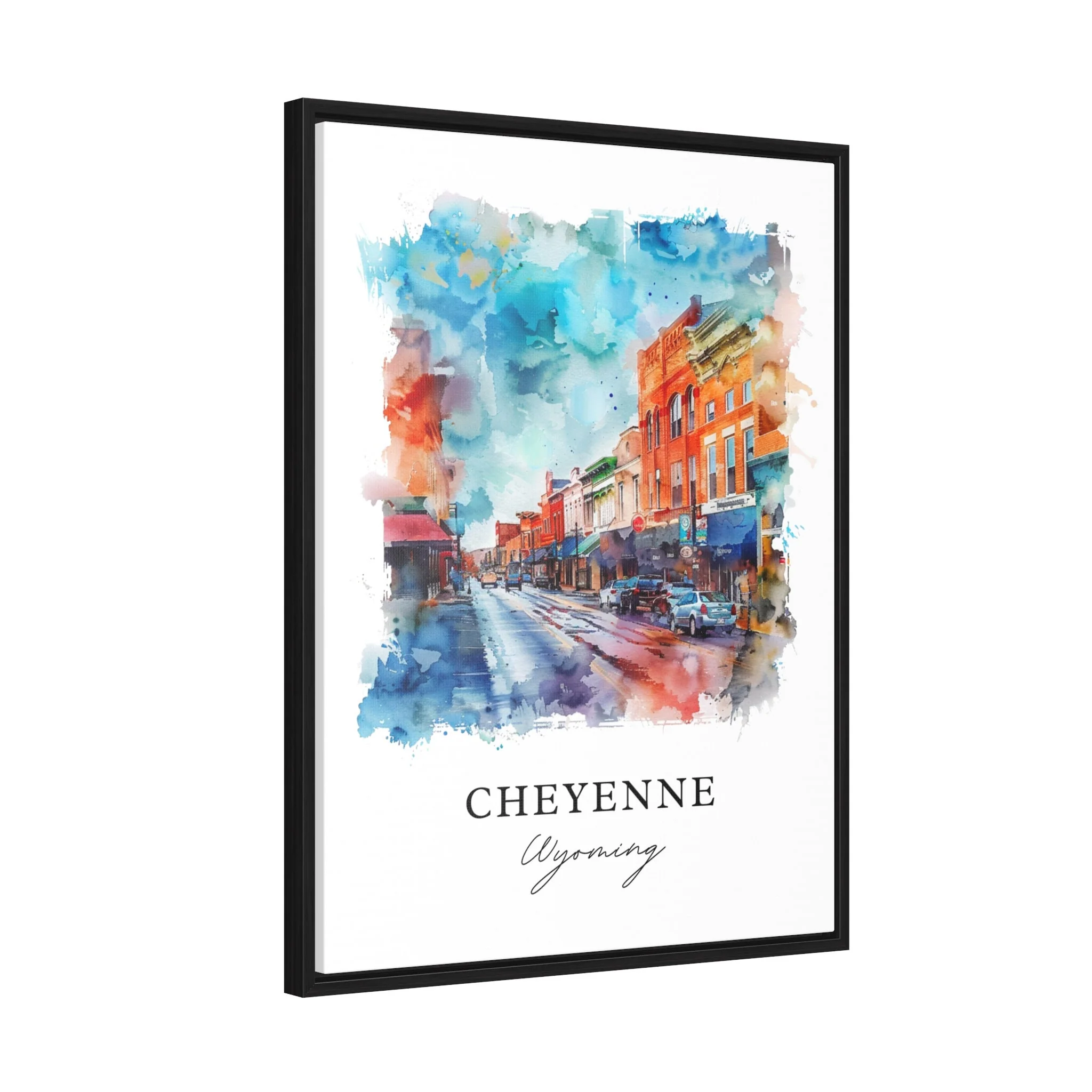 Cheyenne, Wyoming, Wyoming – Watercolor Art Print - Image 6