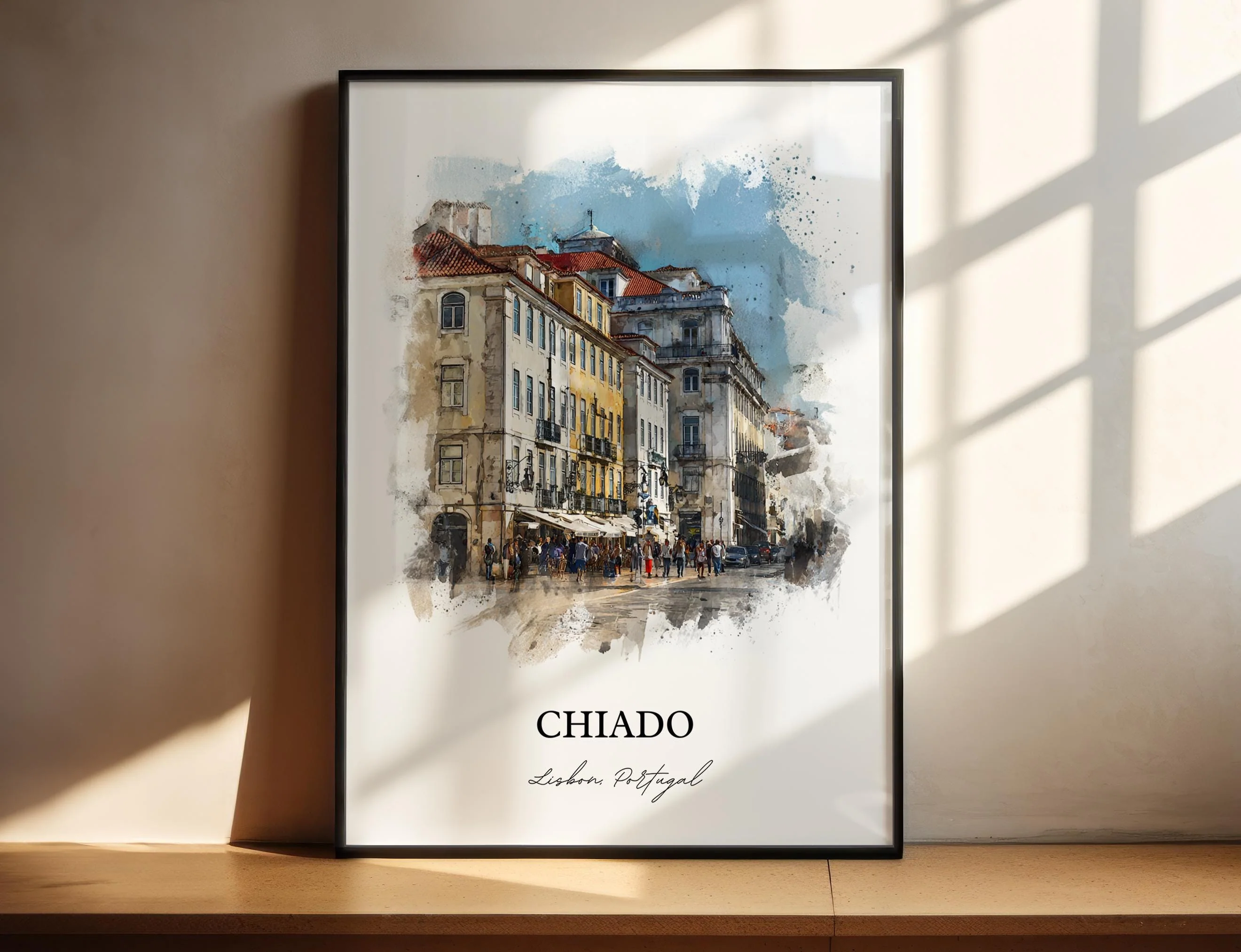 Chiado, Portugal – Watercolor Art Print