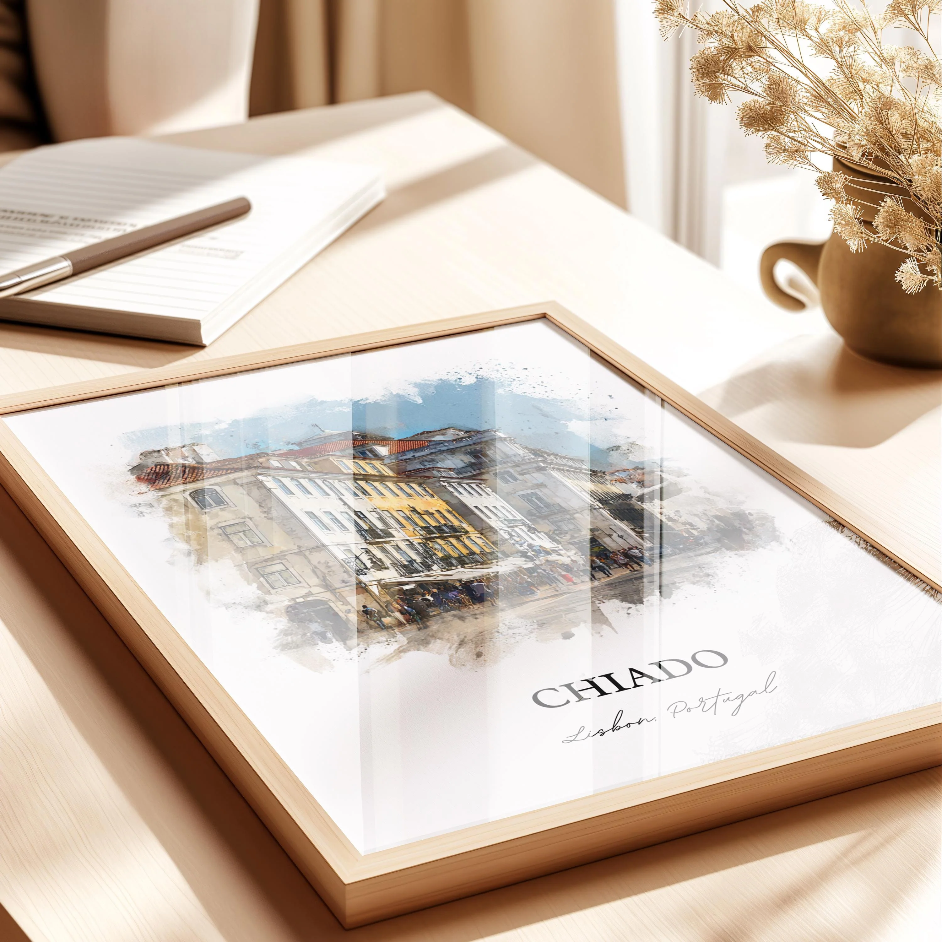 Chiado, Portugal – Watercolor Art Print - Image 7