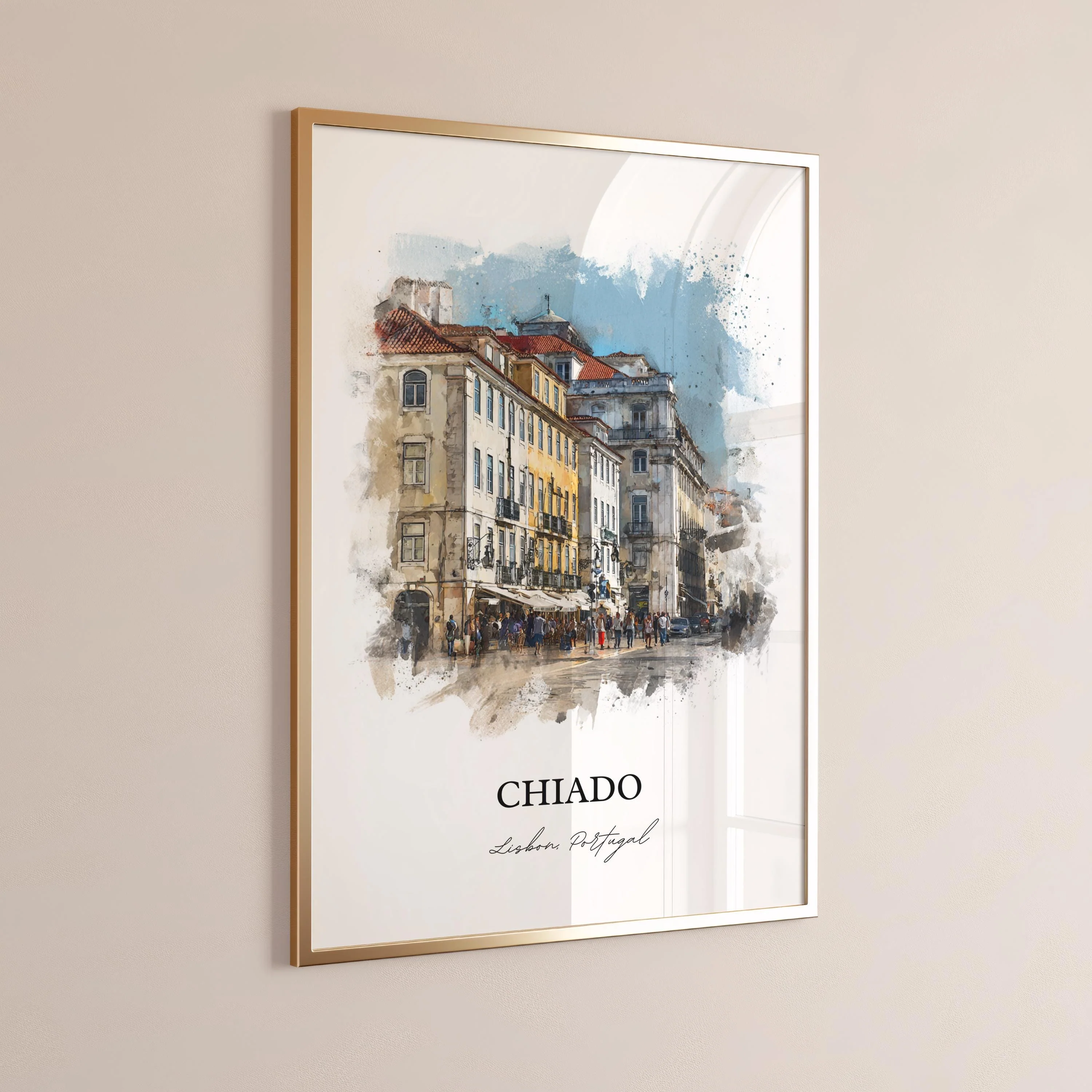 Chiado, Portugal – Watercolor Art Print - Image 8