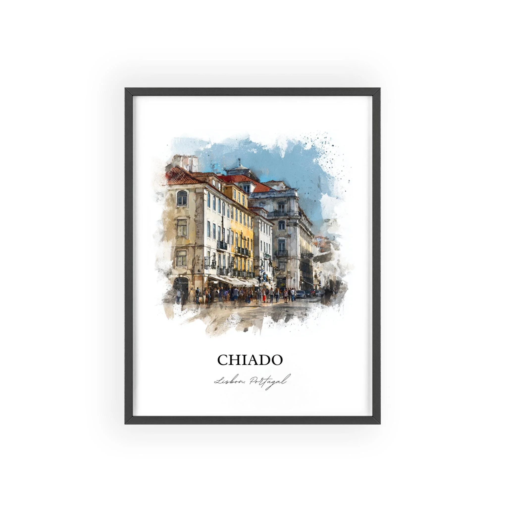 Chiado, Portugal – Watercolor Art Print - Image 9