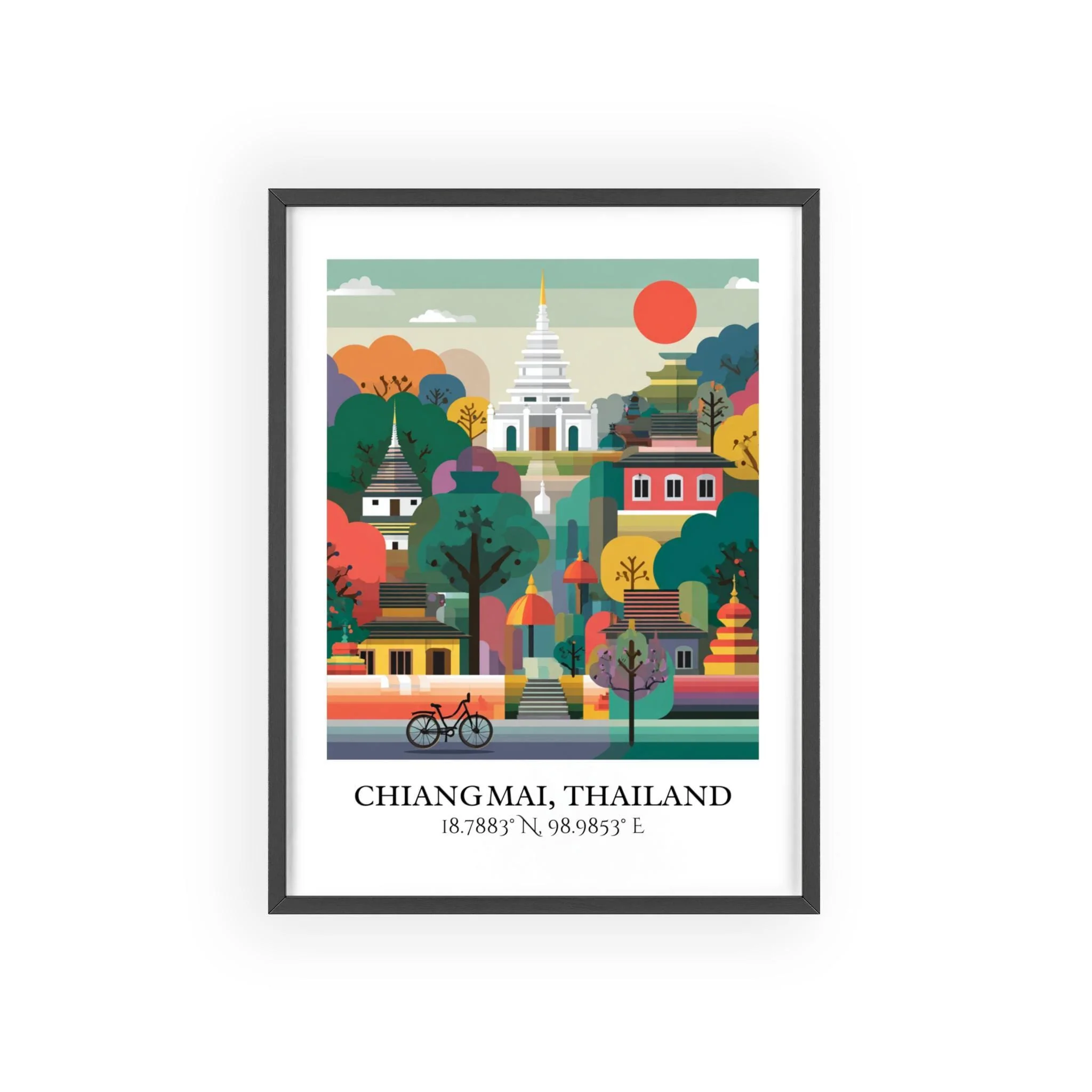 Chiang Mai, Thailand – Watercolor Art Print - Image 7