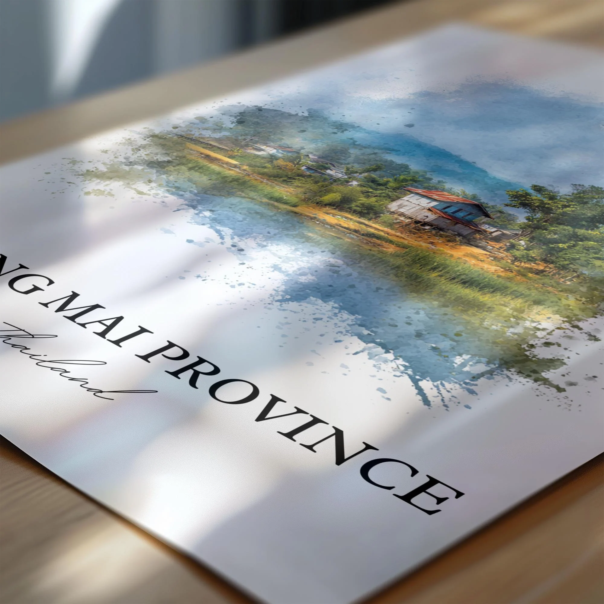 Chiang Mai, Thailand – Watercolor Art Print - Image 2