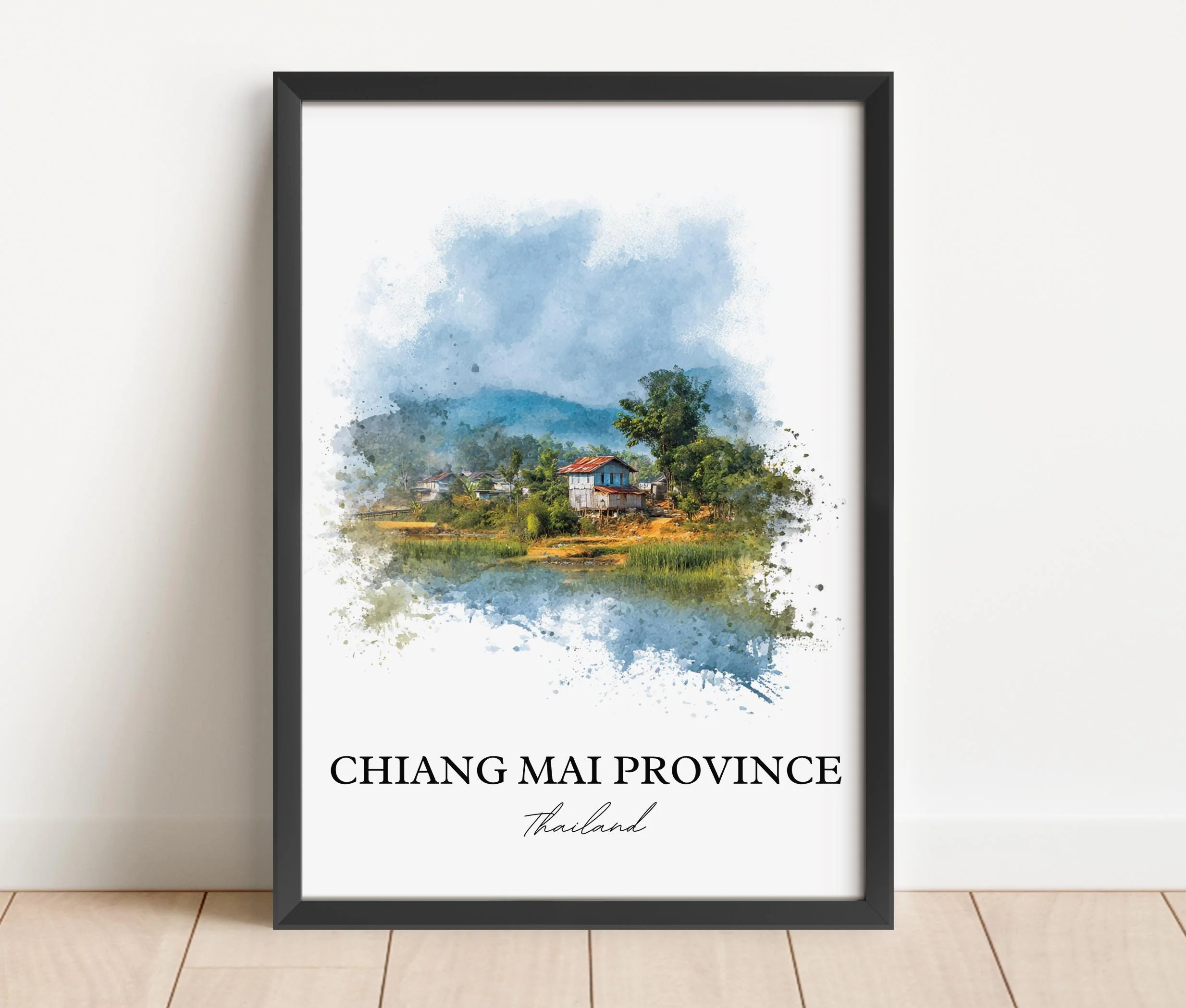 Chiang Mai, Thailand – Watercolor Art Print - Image 6
