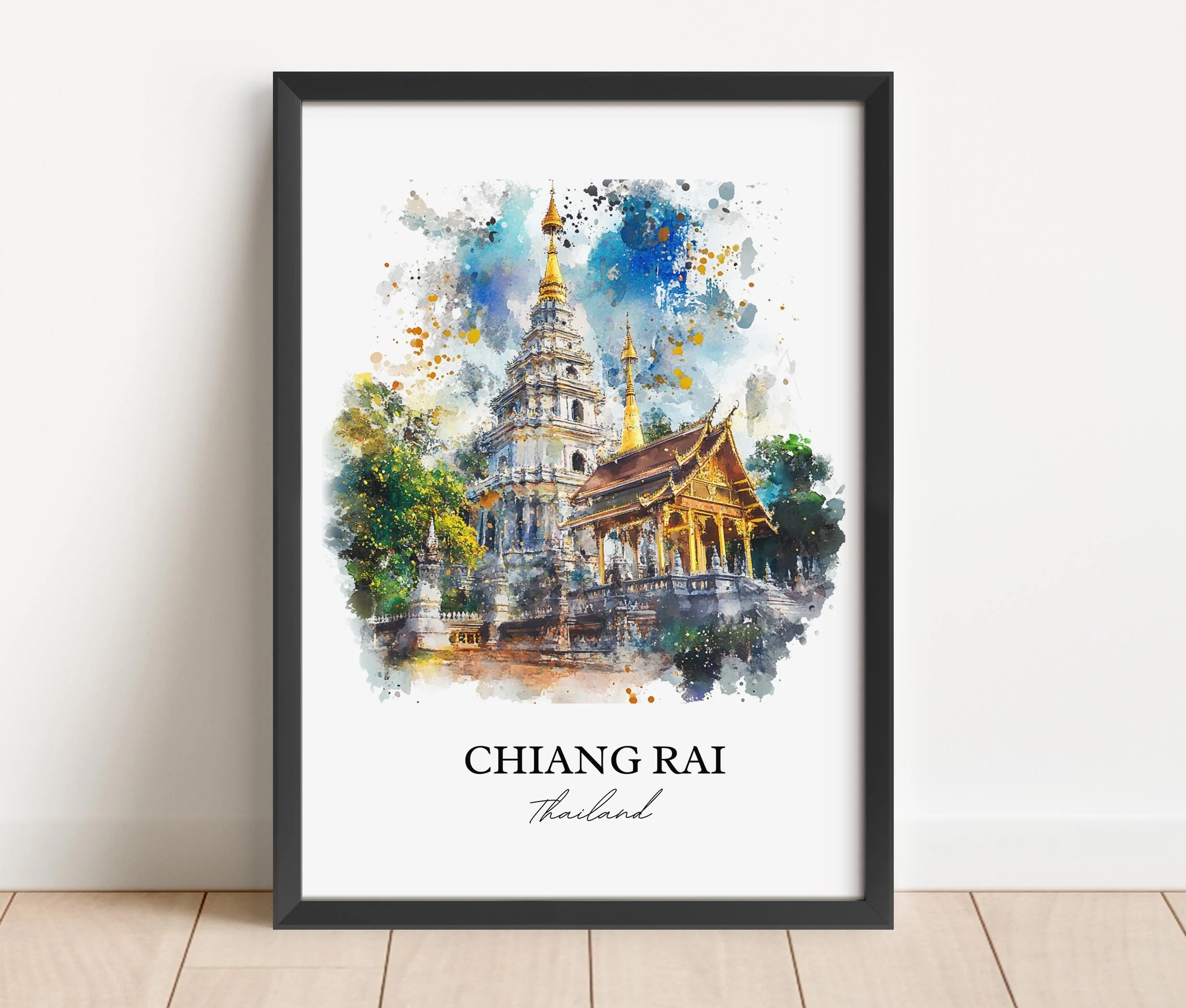 Chiang Rai, Thailand – Watercolor Art Print - Image 6