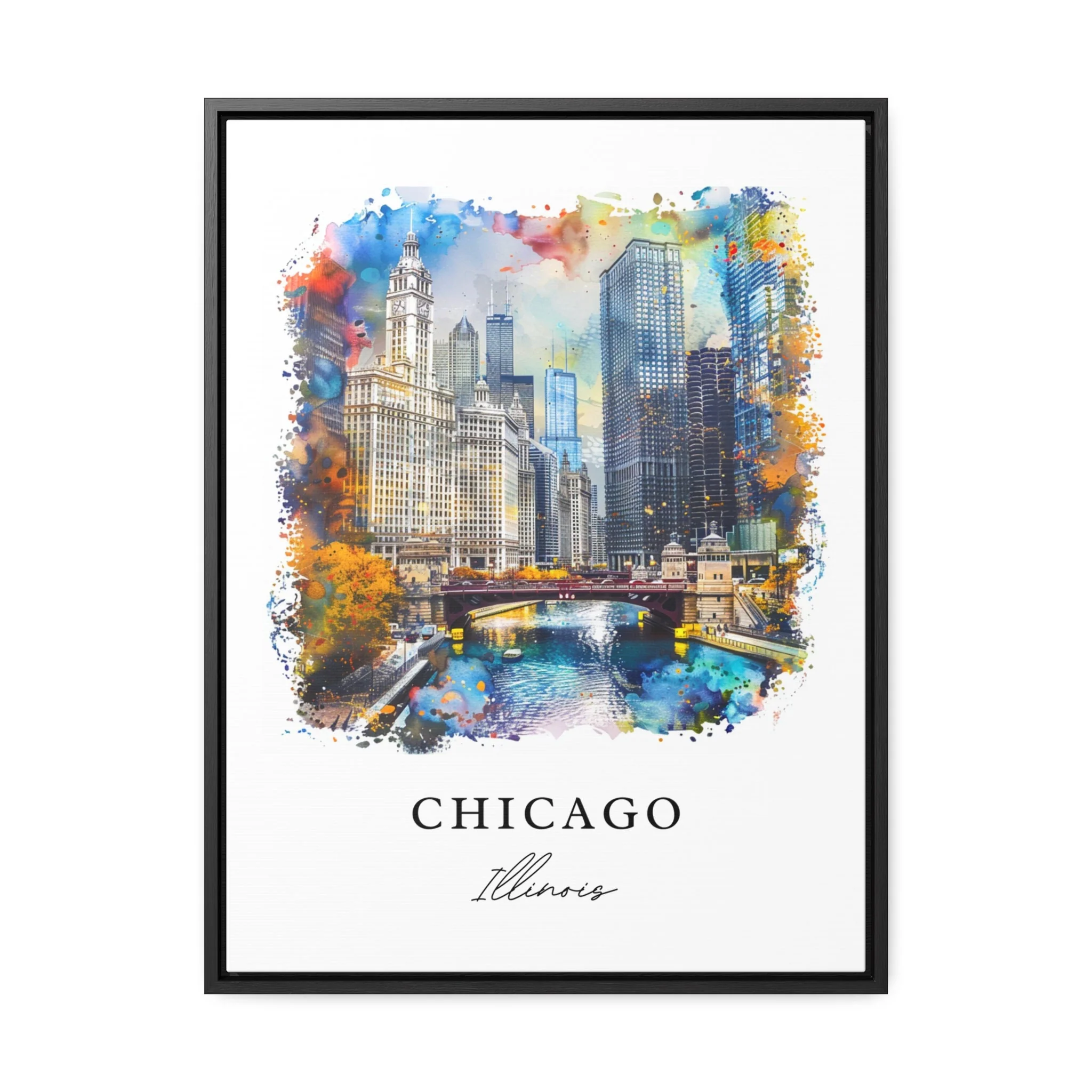 Chicago, Illinois – Watercolor Art Print - Image 5