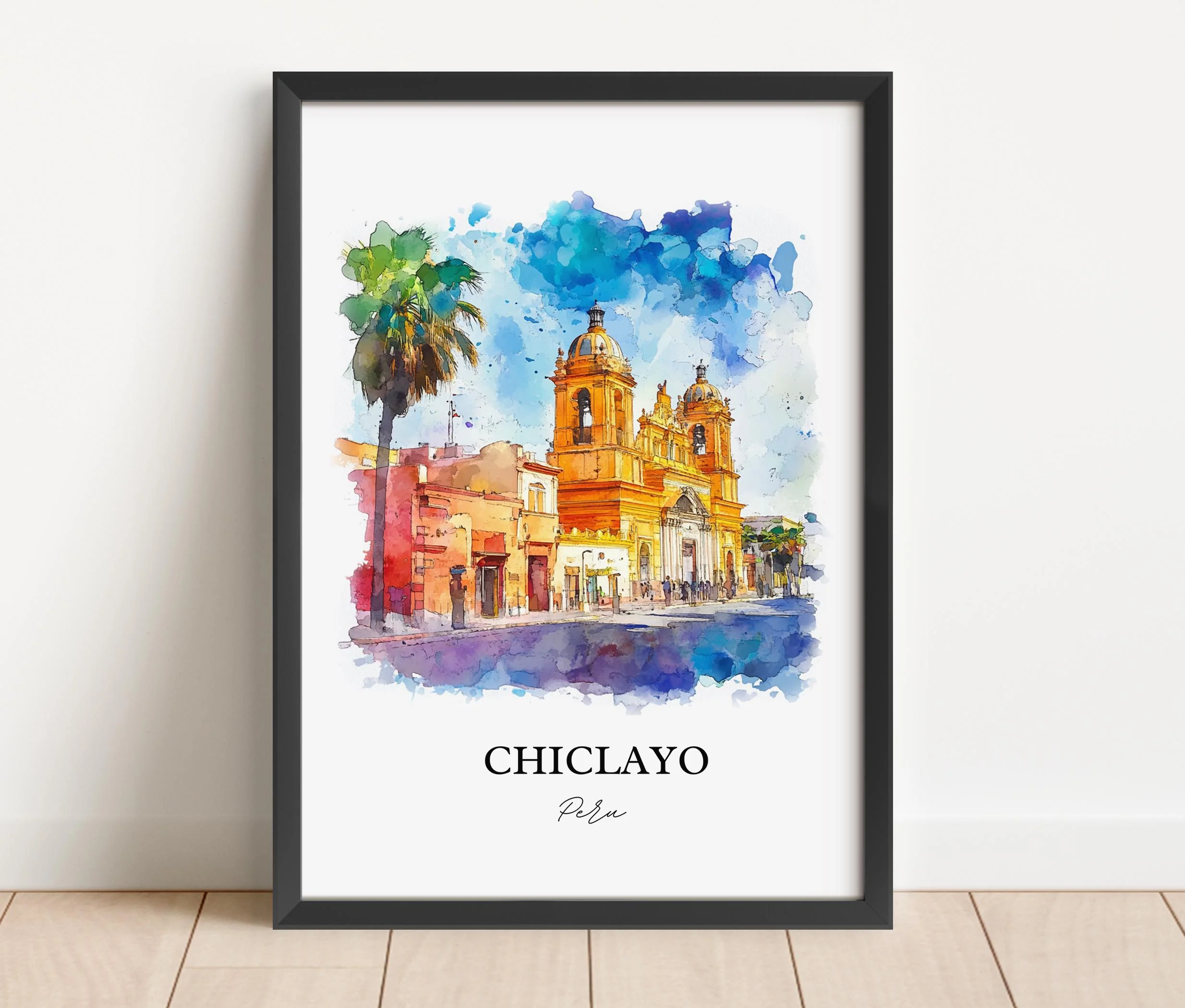 Chiclayo, Peru – Watercolor Art Print - Image 3