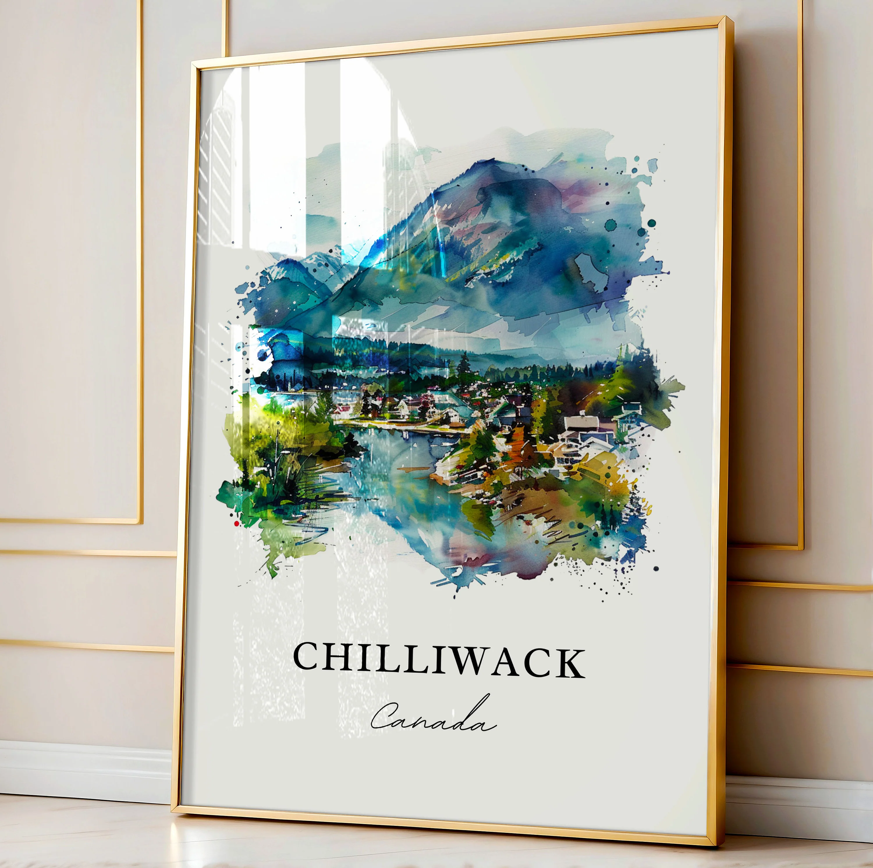 Chilliwack, Canada – Watercolor Art Print - Image 4