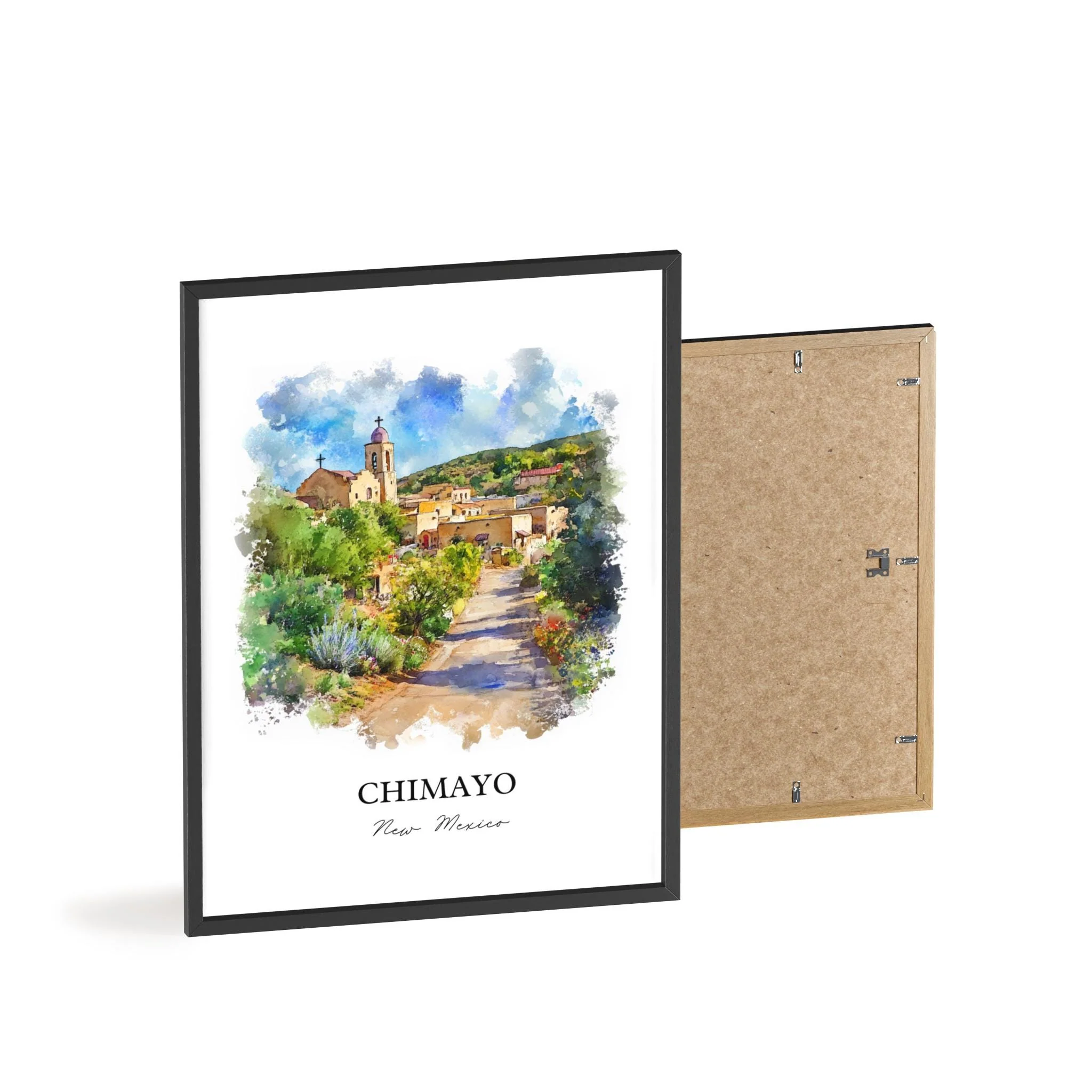Chimayo, New Mexico, USA – Watercolor Art Print - Image 8