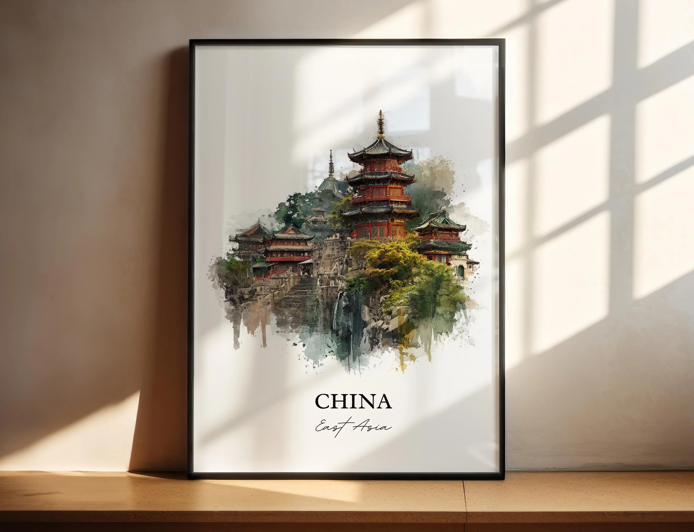 China, China – Watercolor Art Print