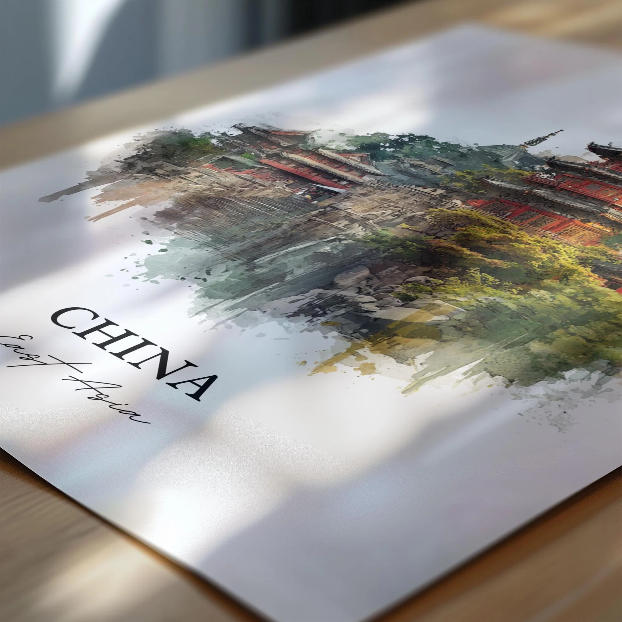 China, China – Watercolor Art Print - Image 2