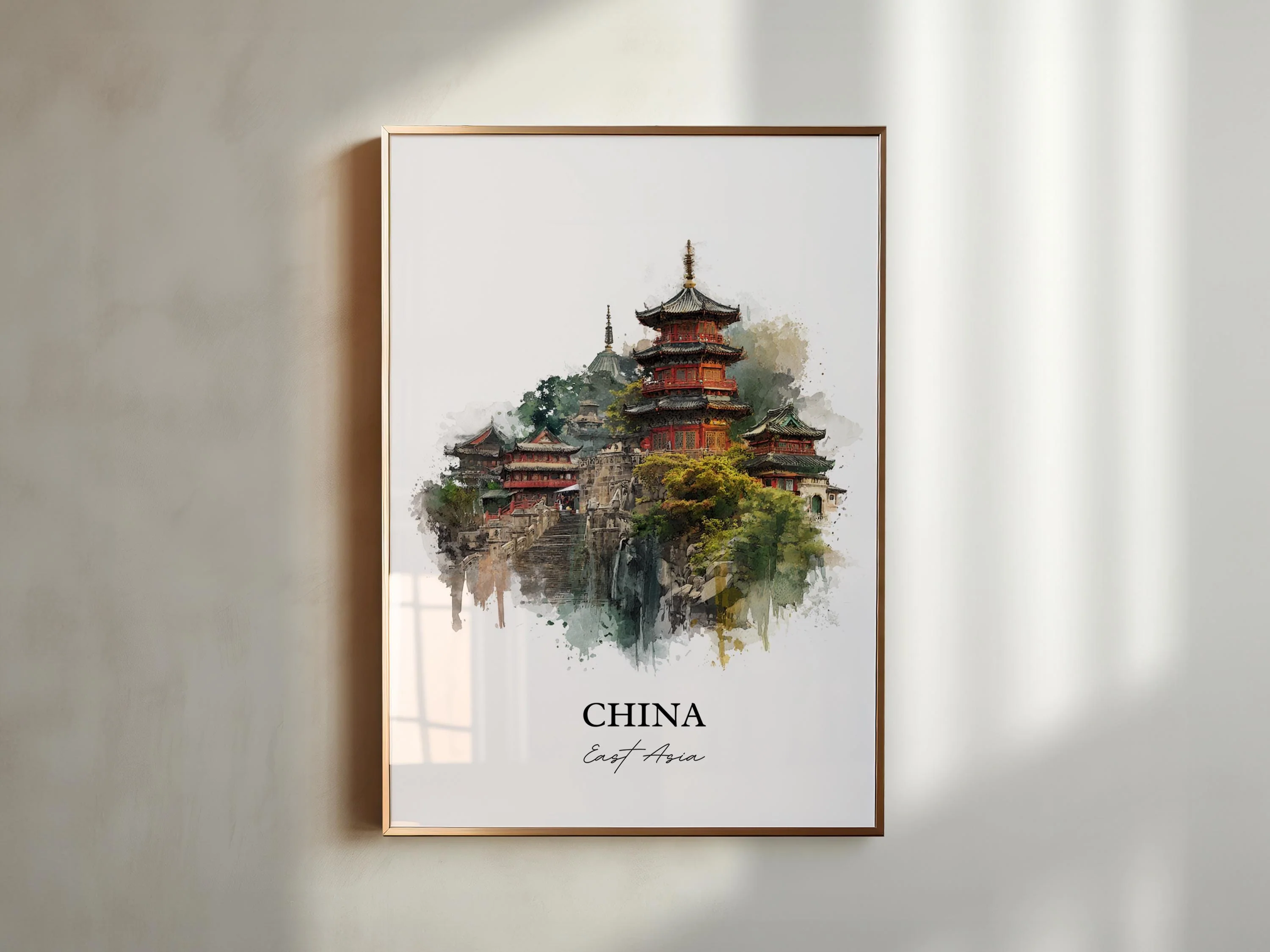 China, China – Watercolor Art Print - Image 3