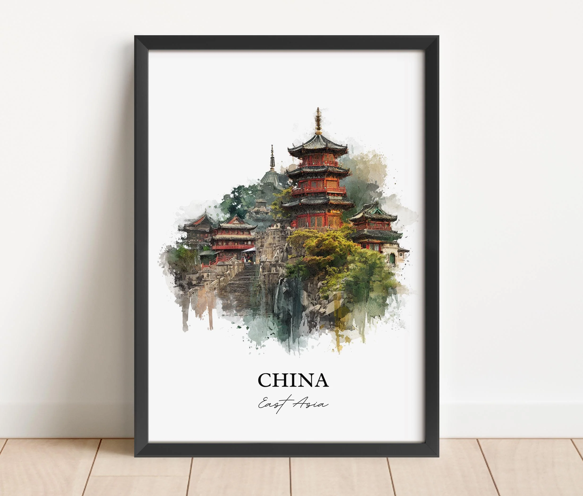 China, China – Watercolor Art Print - Image 4