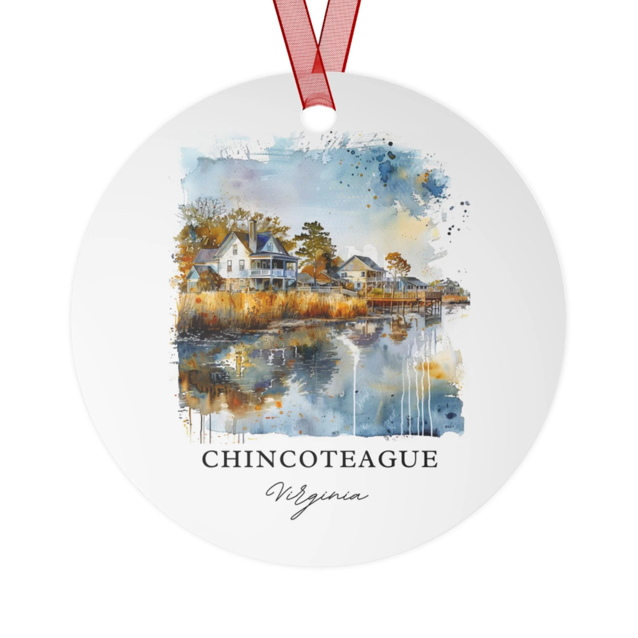 Chincoteague VA Ornament: Unique Chincoteague Souvenir, Chincoteague Xmas Decor, and Authentic Chincoteague VA Gift