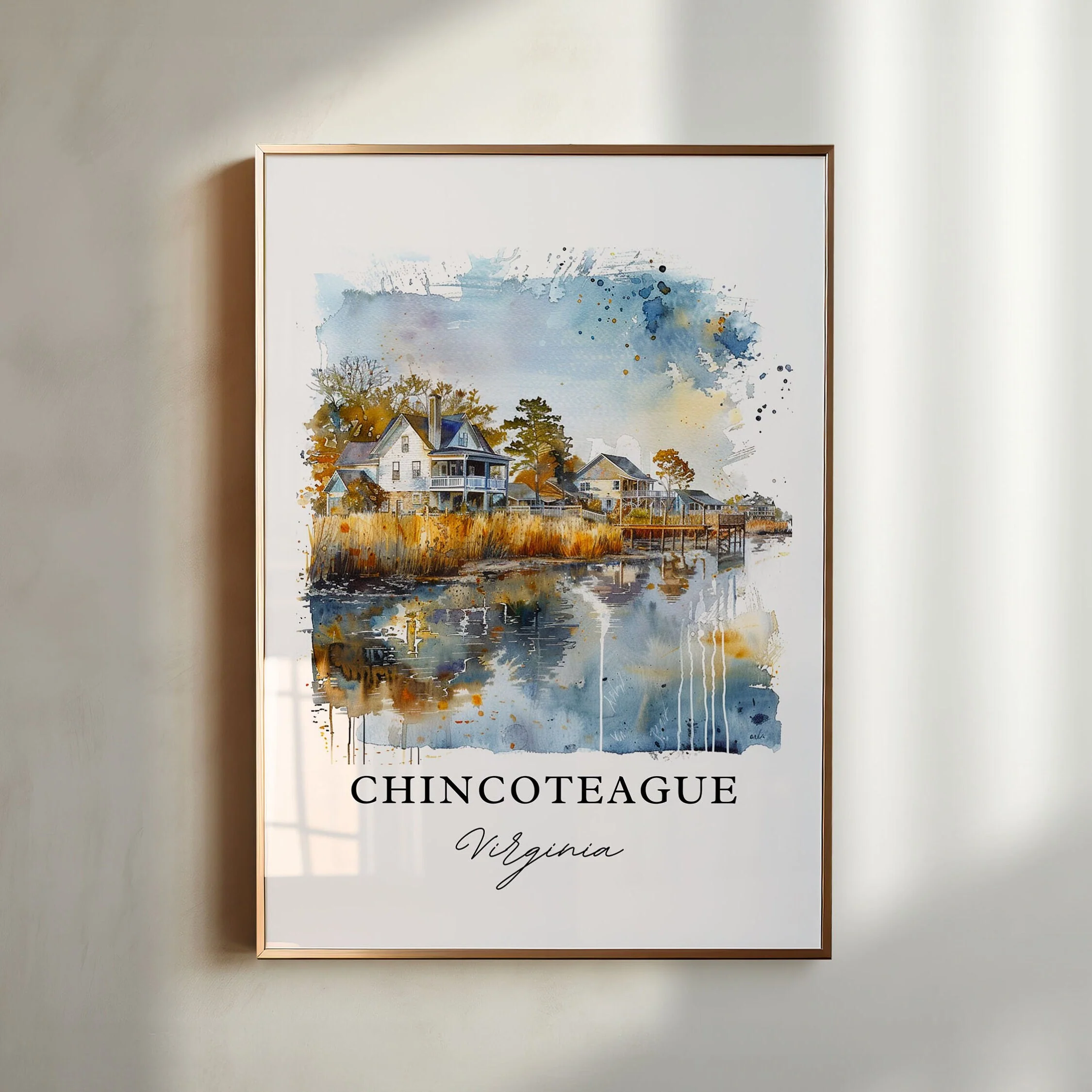 Chincoteague, USA – Watercolor Art Print