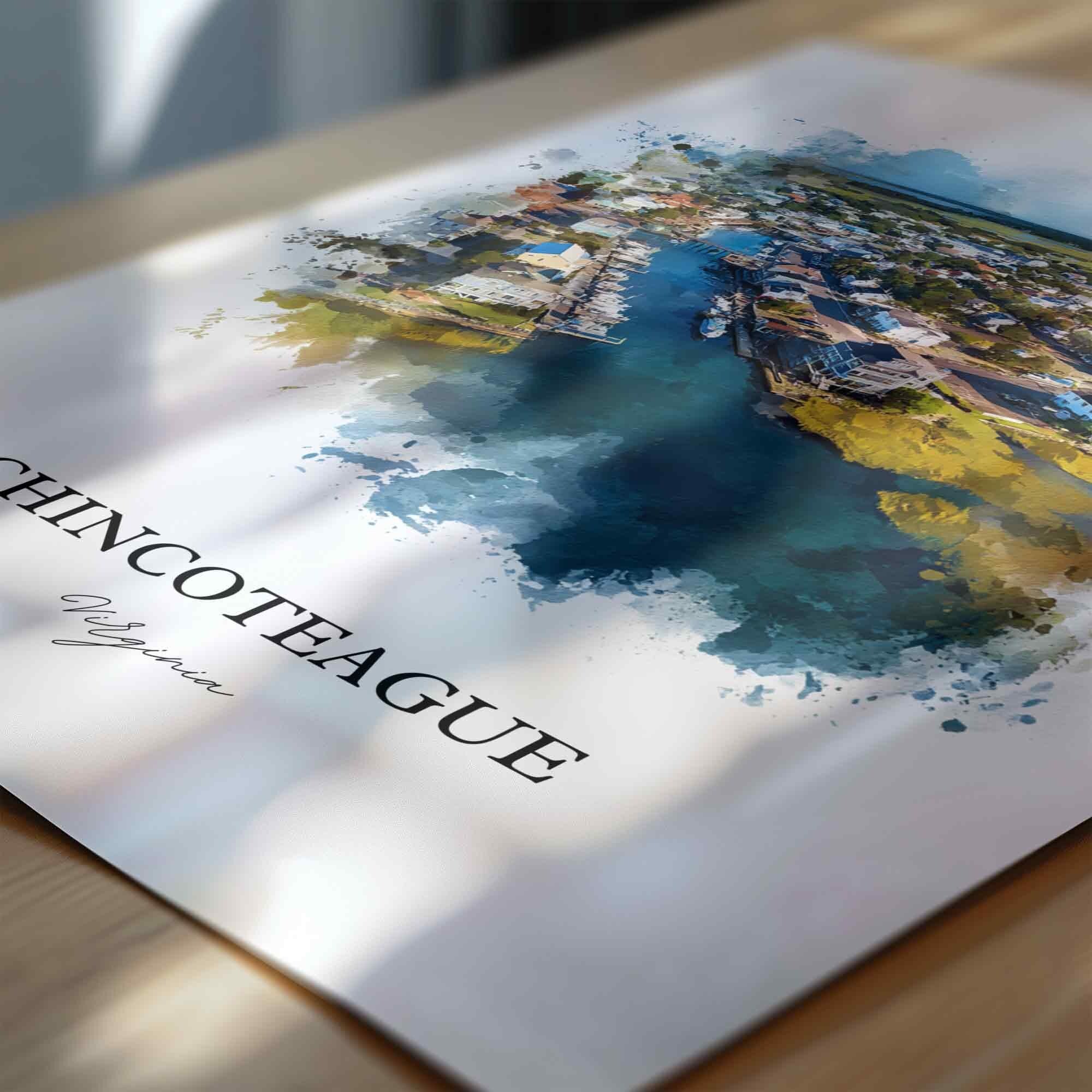 Chincoteague, Virginia – Watercolor Art Print - Image 2