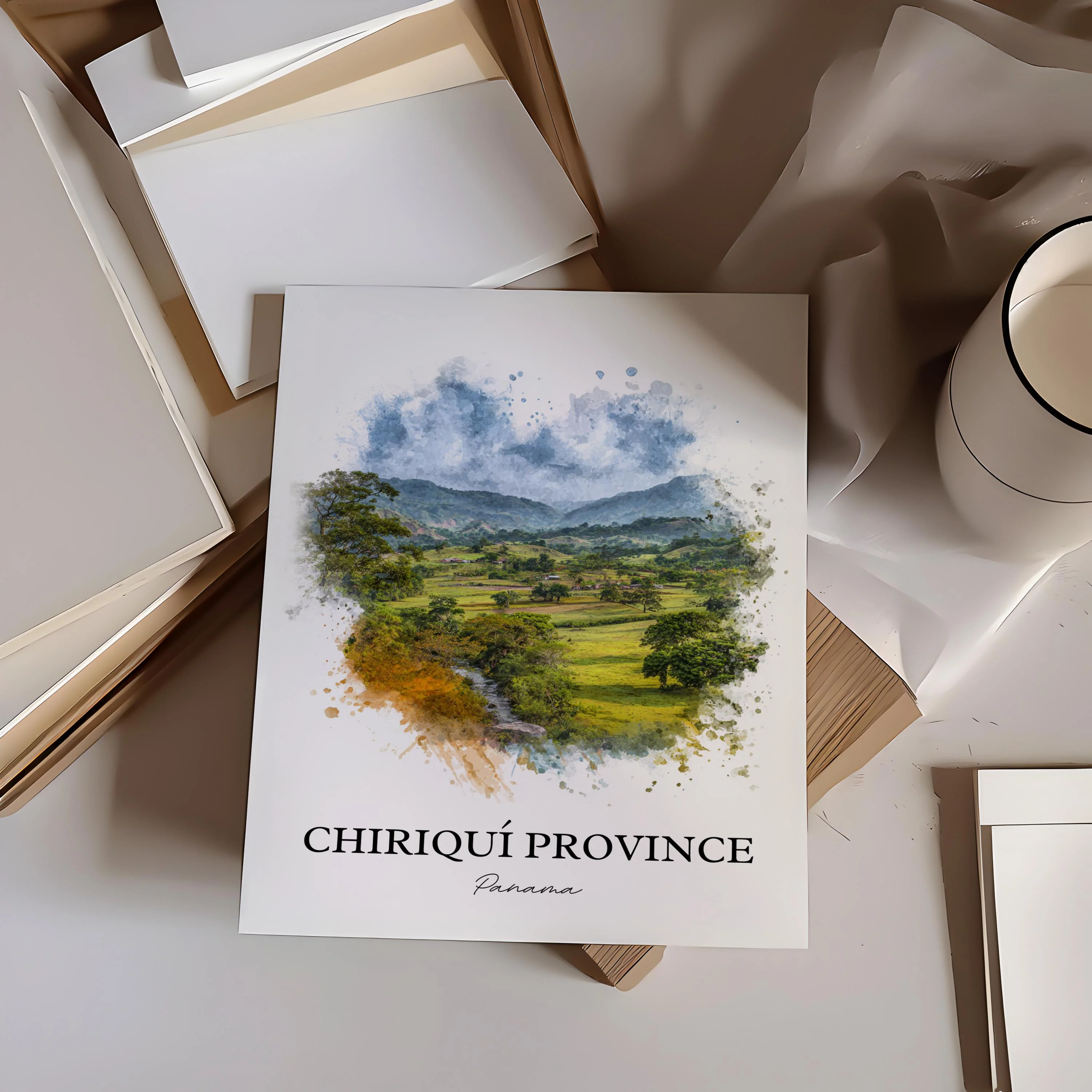 Chiriquí Province, Panama – Watercolor Art Print - Image 5