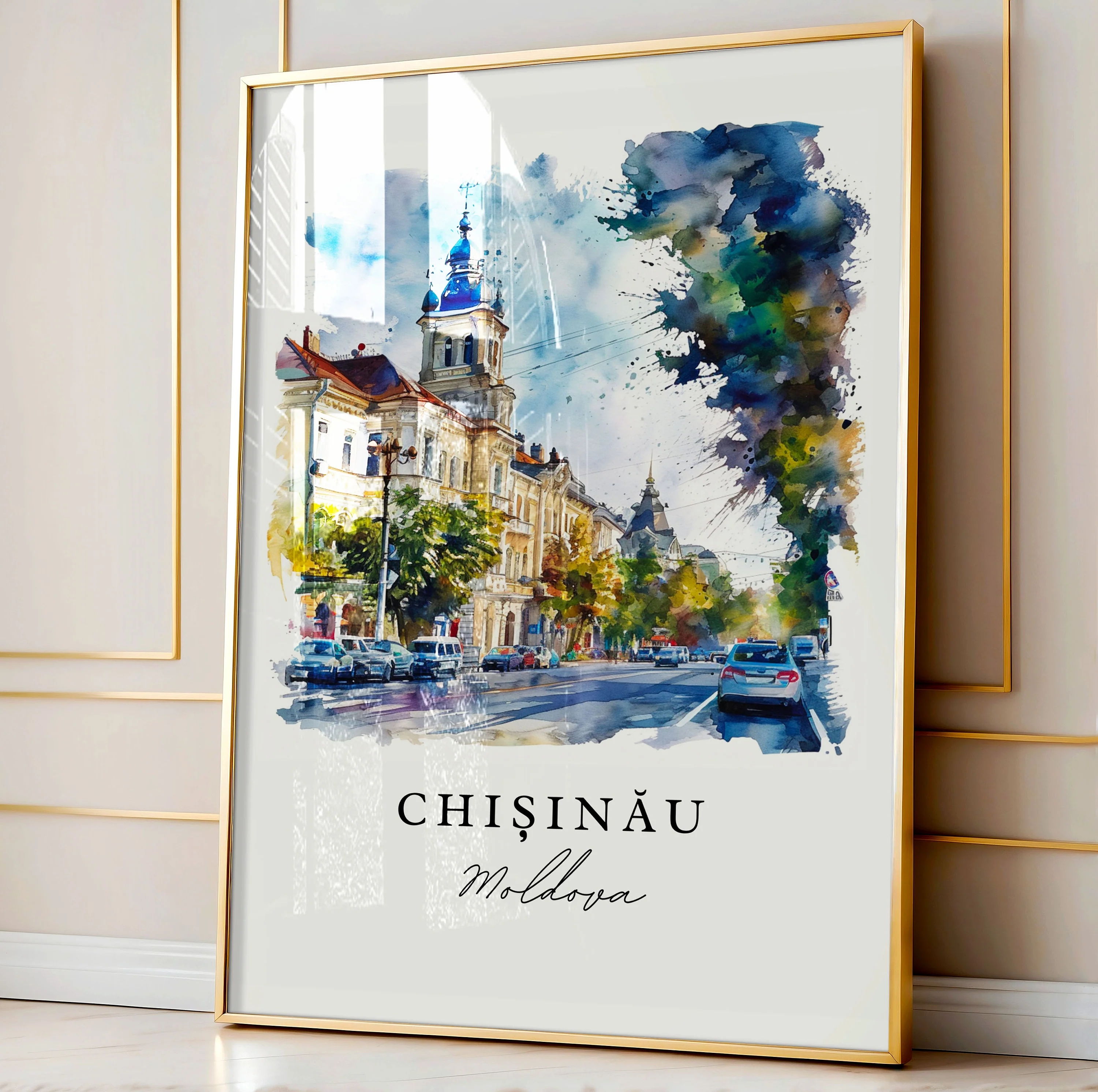 Chisinau, Moldova – Watercolor Art Print - Image 4