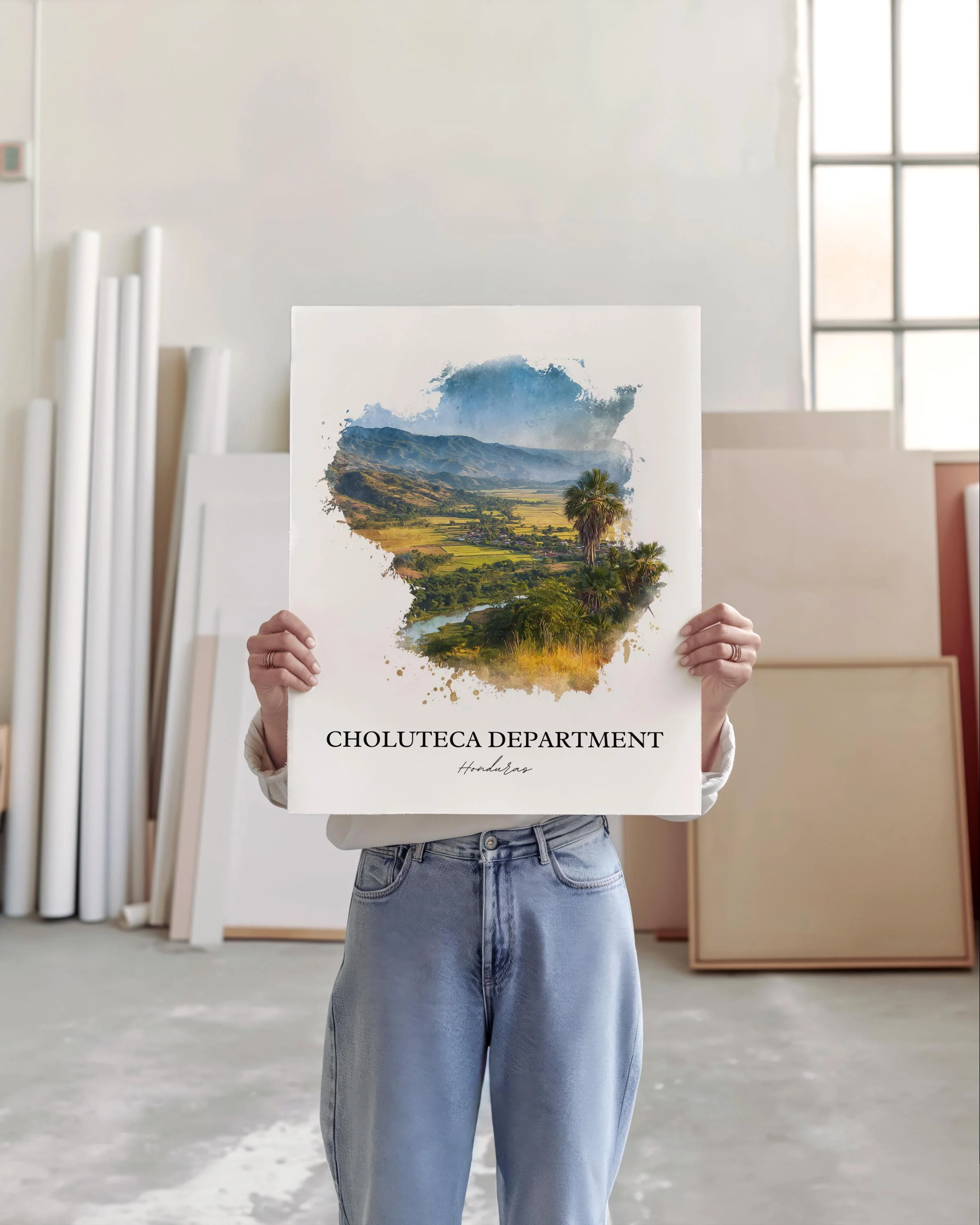 Choluteca, Honduras – Watercolor Art Print - Image 4