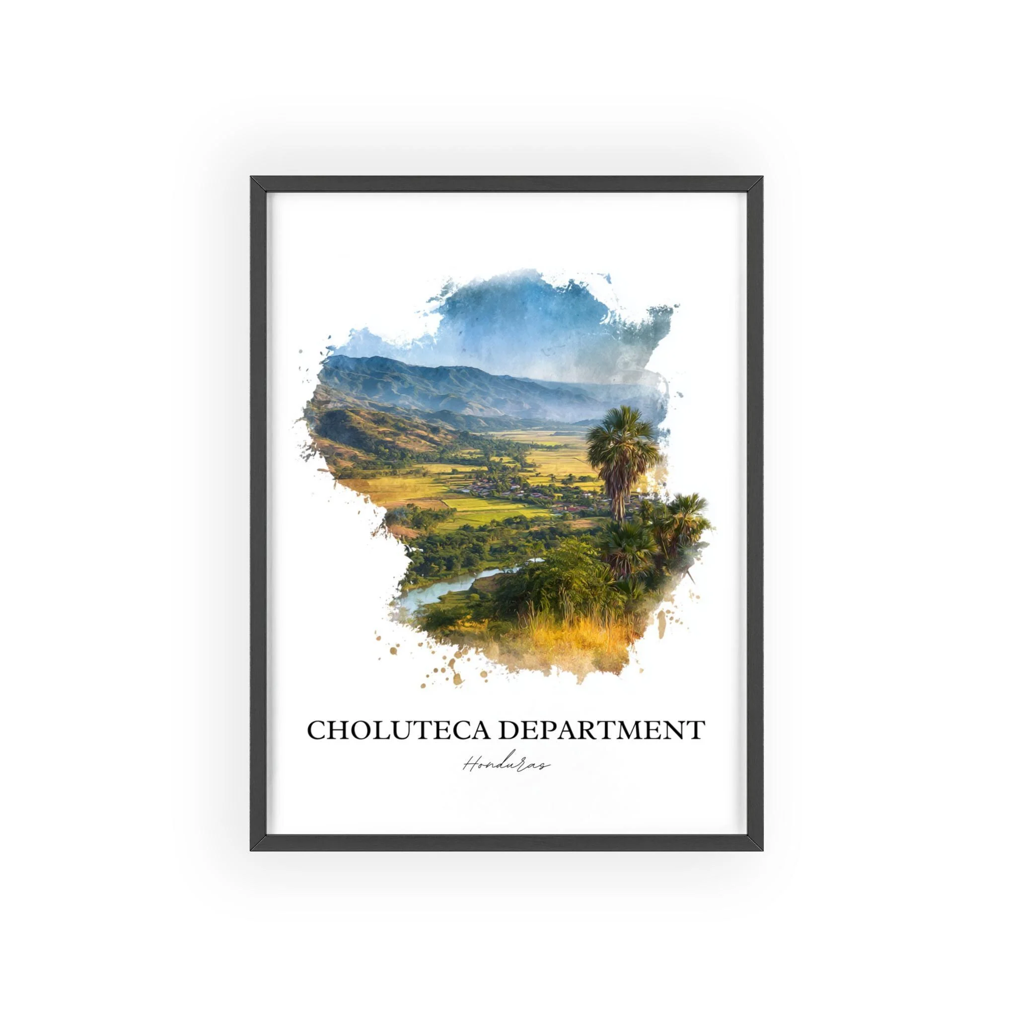 Choluteca, Honduras – Watercolor Art Print - Image 7