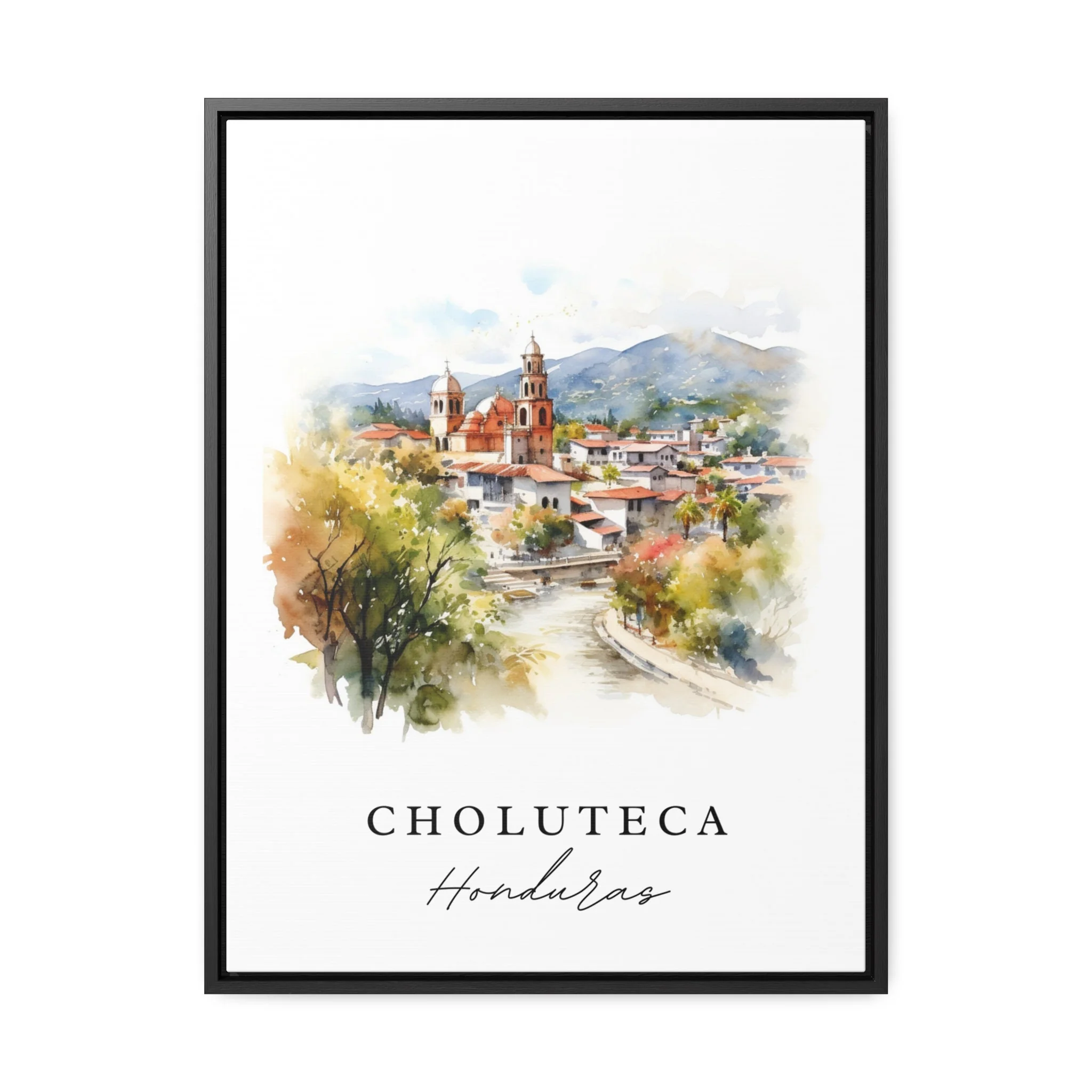 Choluteca, Honduras – Watercolor Art Print - Image 2