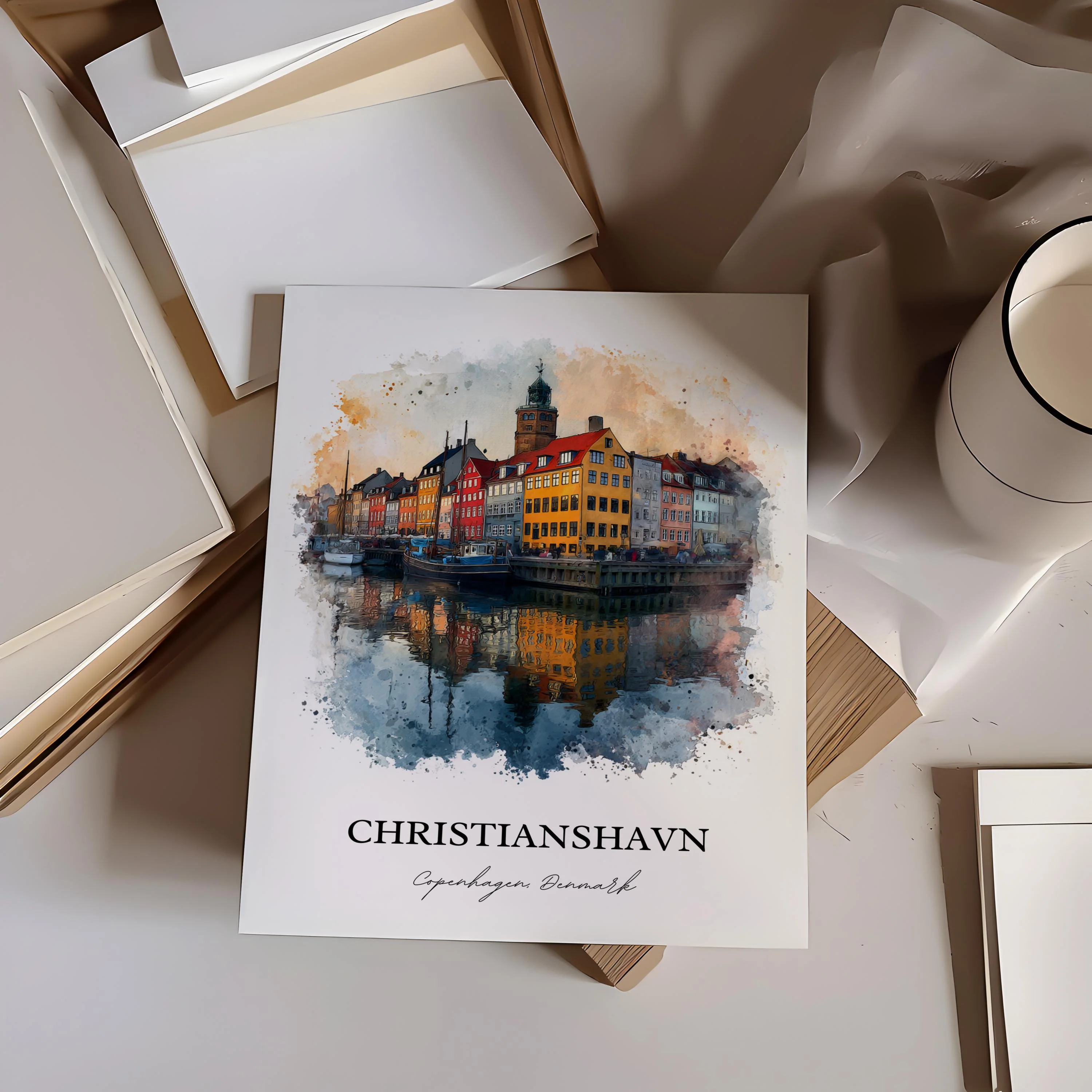 Christianshavn, Denmark – Watercolor Art Print - Image 3