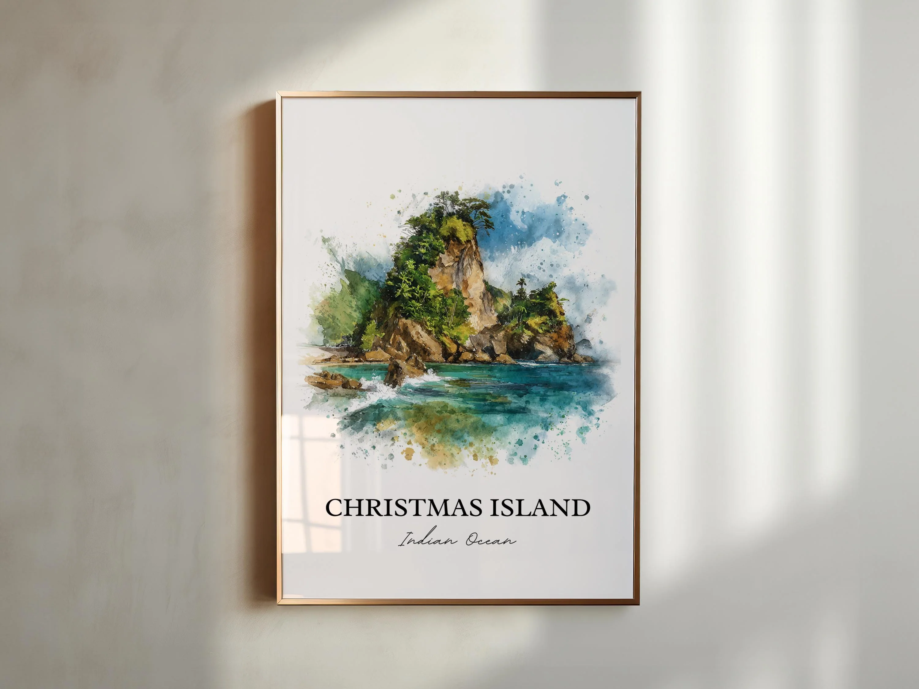 Christmas Island, Indonesia – Watercolor Art Print - Image 3