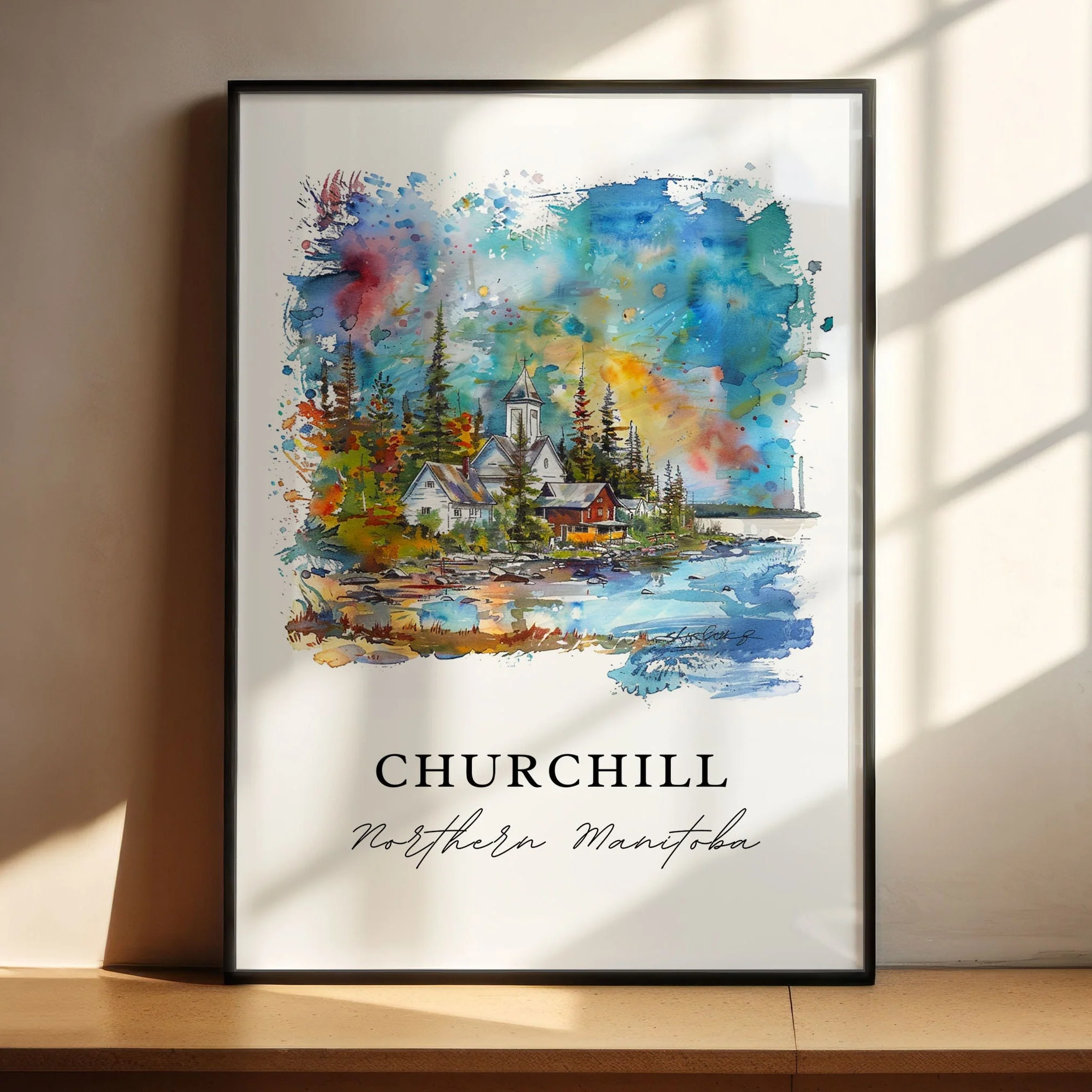 Churchill, Manitoba, Canada – Watercolor Art Print - Image 4