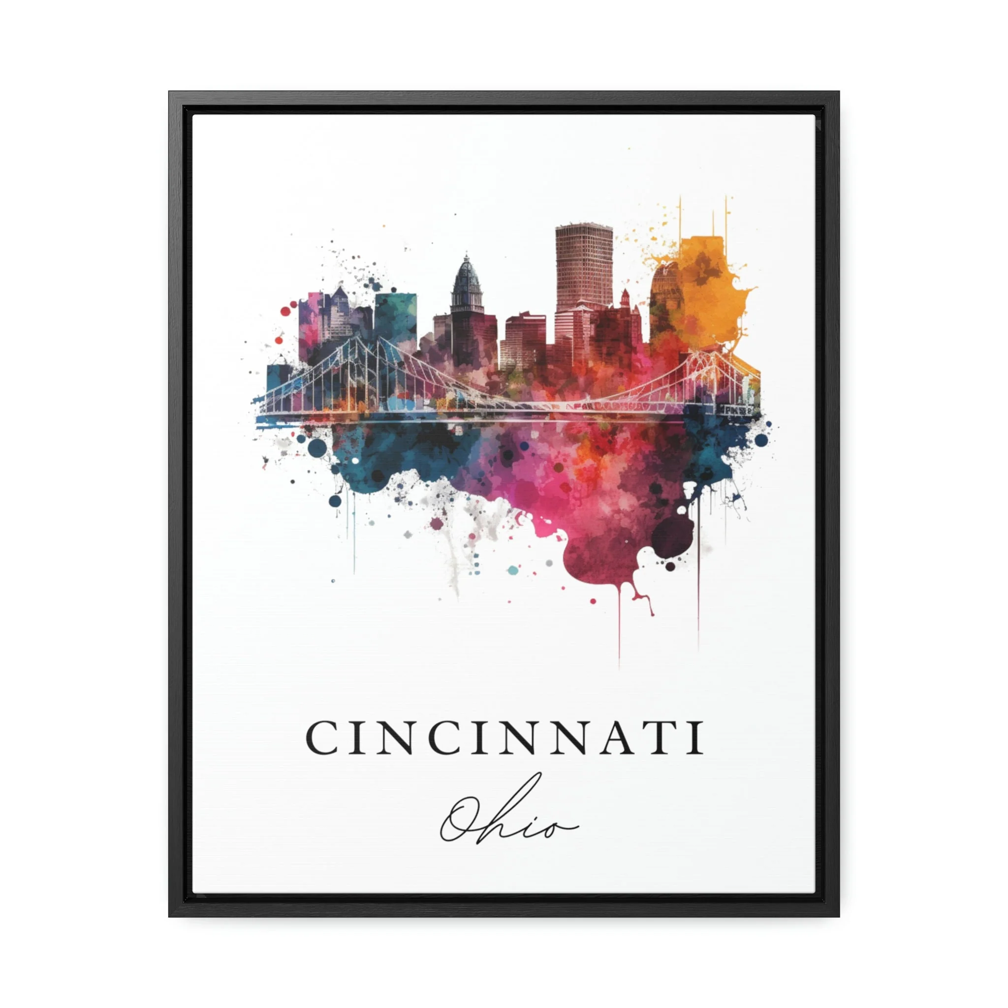 Cincinnati, OH, USA – Watercolor Art Print - Image 6