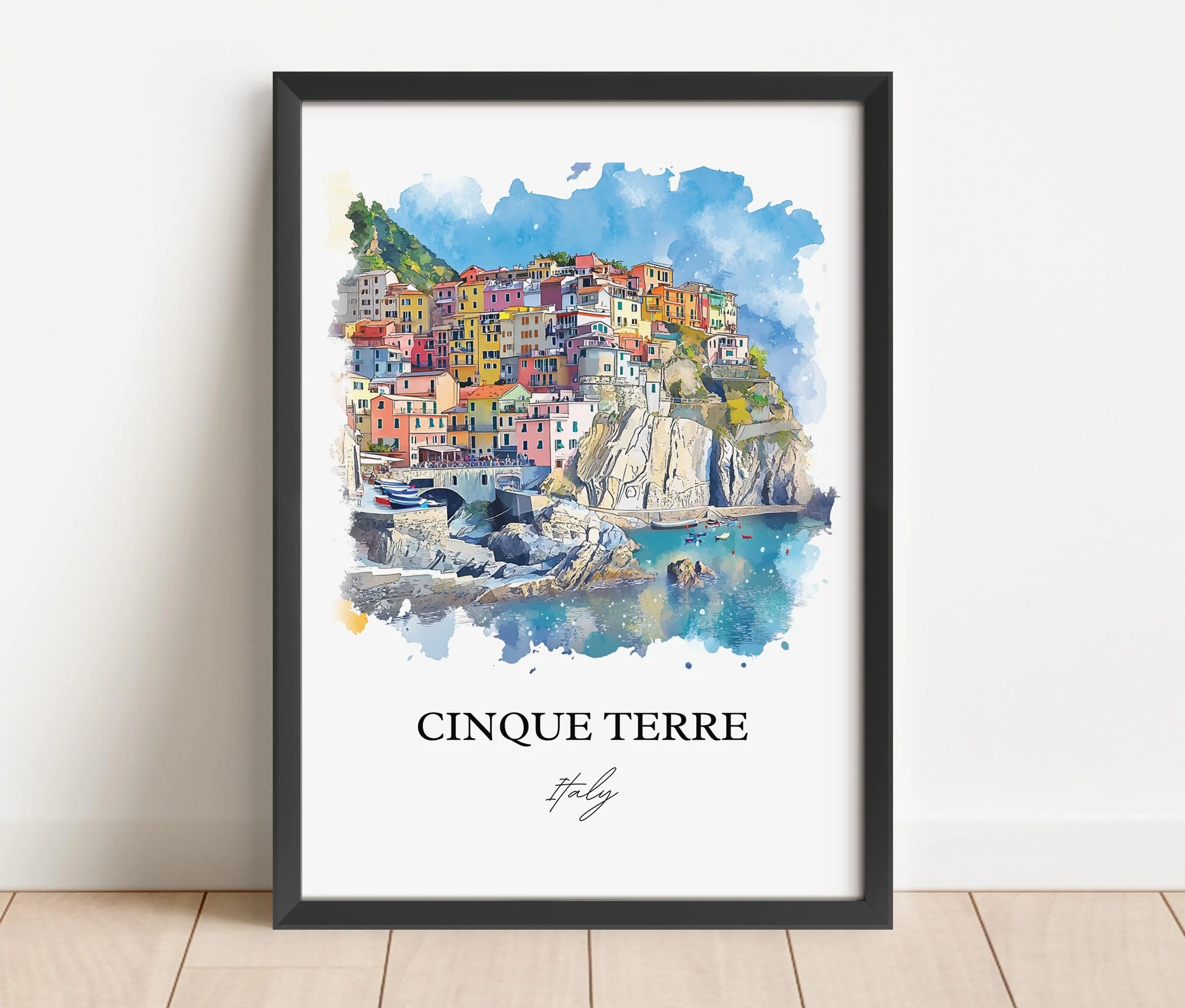 Cinque Terre, Italy – Watercolor Art Print - Image 4