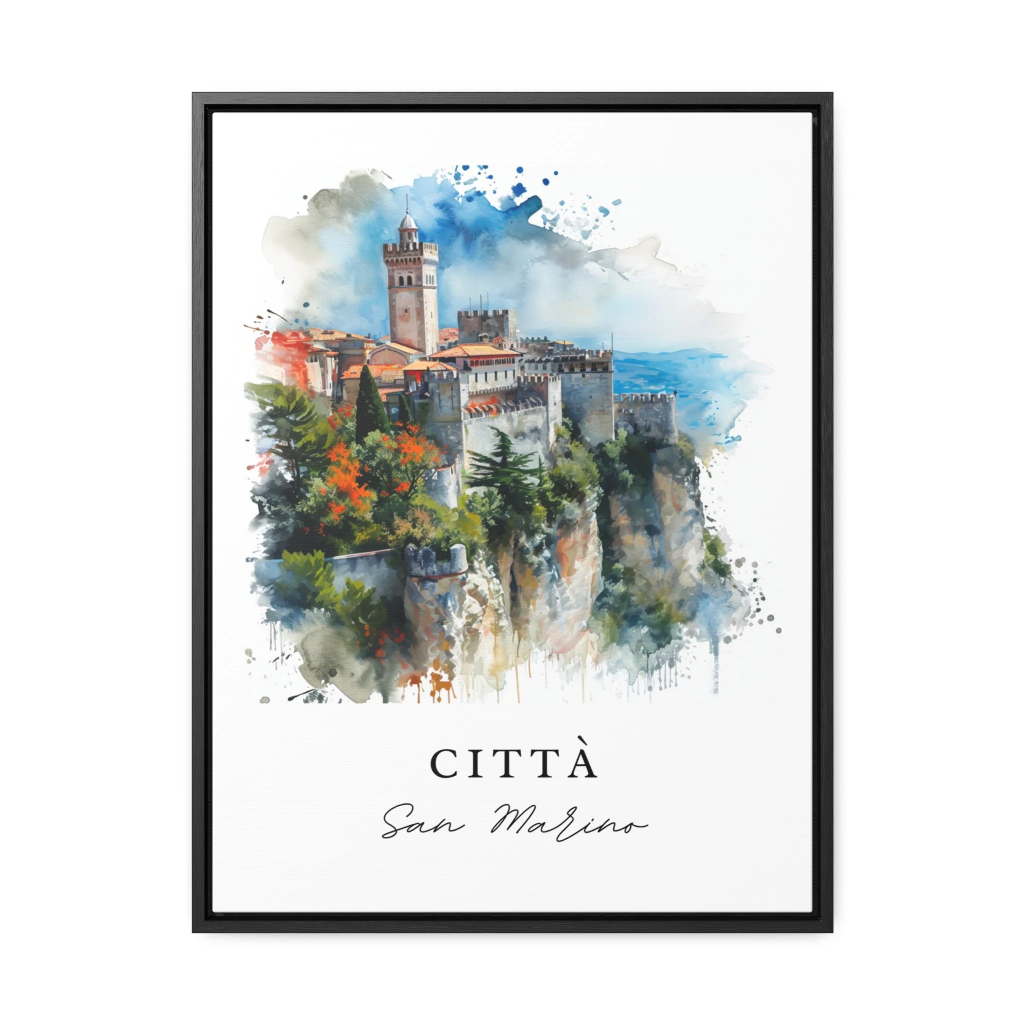 San Marino, Italy – Watercolor Art Print - Image 6
