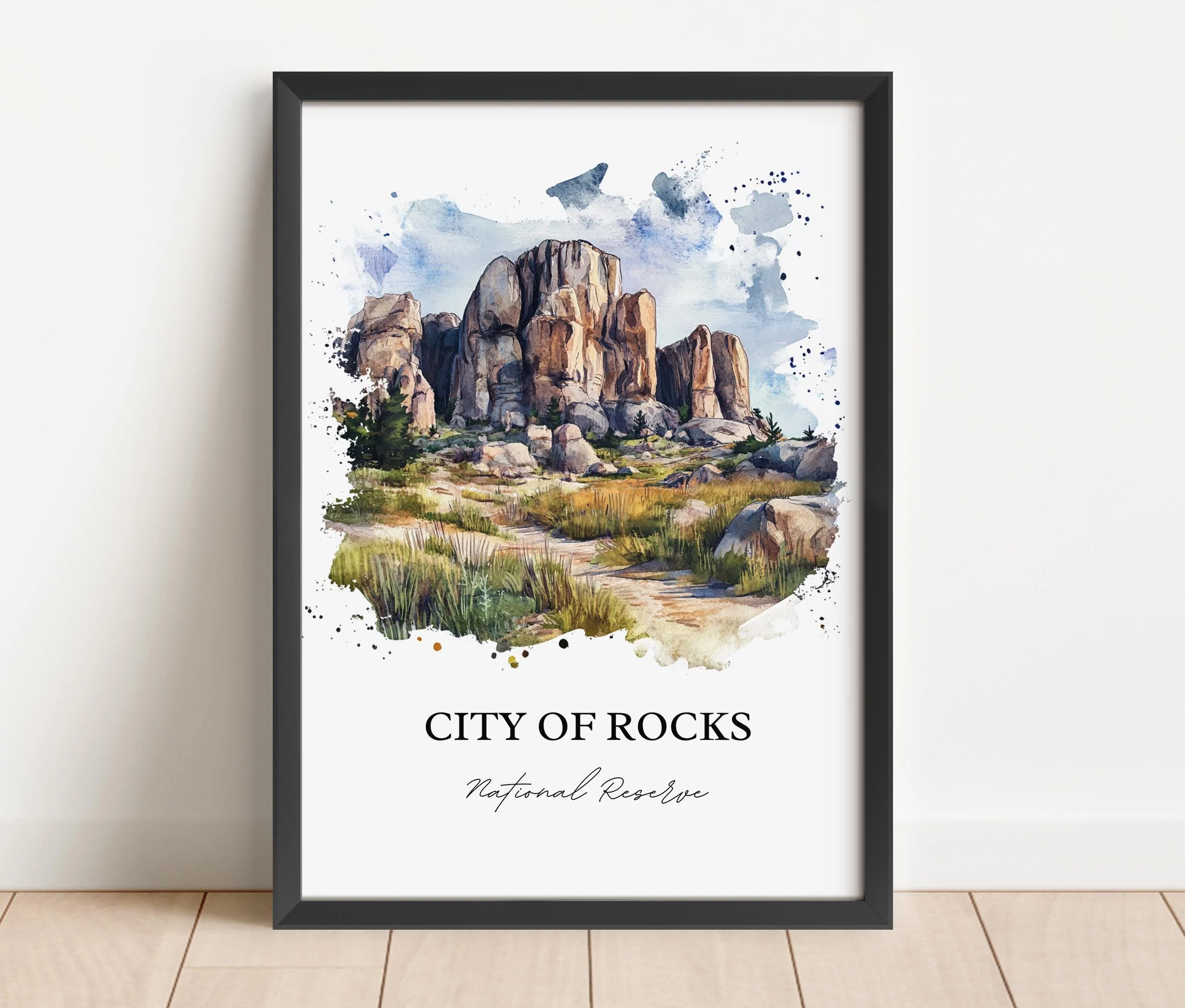 City of Rocks, Idaho, Idaho – Watercolor Art Print