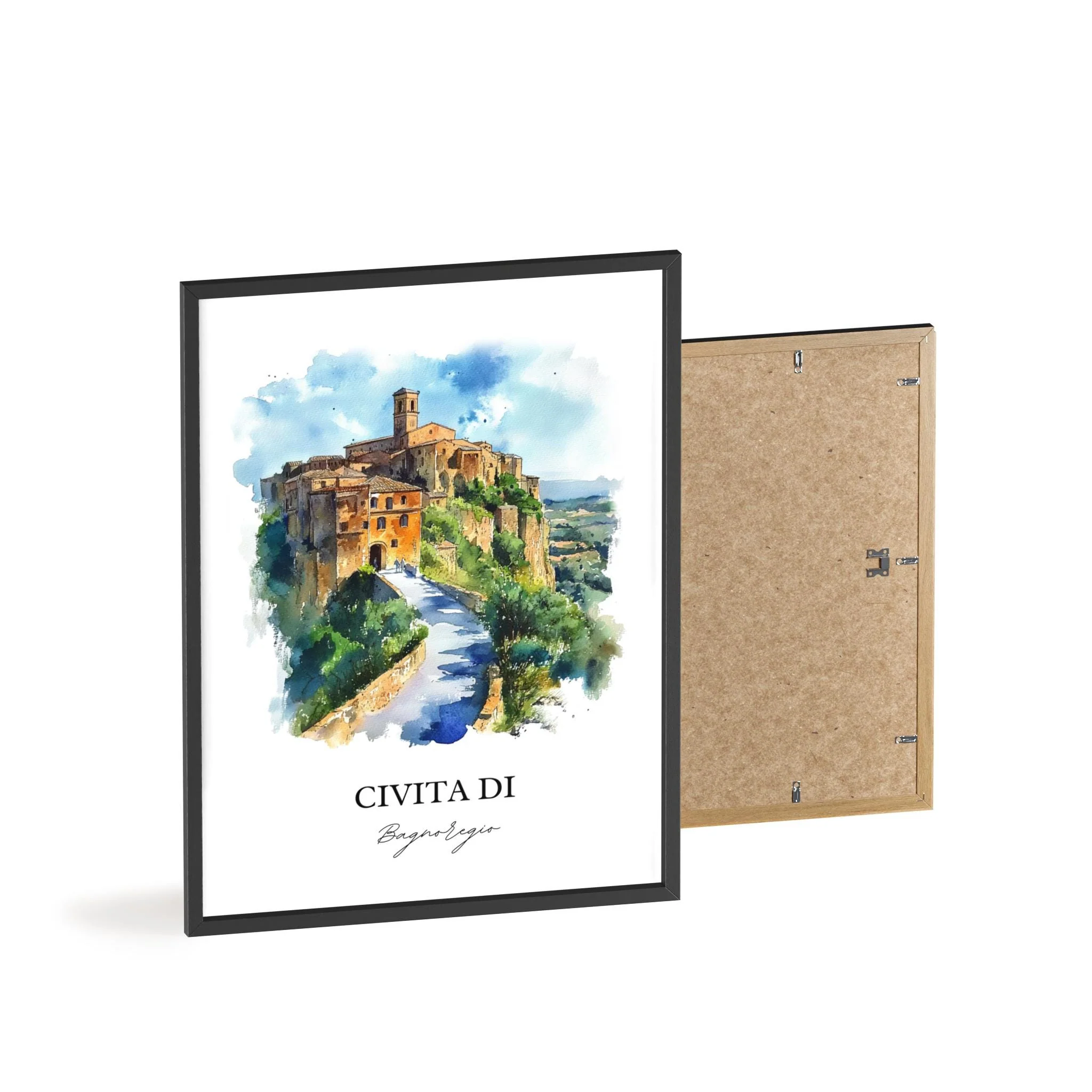 Civita di Bagnoregio, Italy – Watercolor Art Print - Image 8