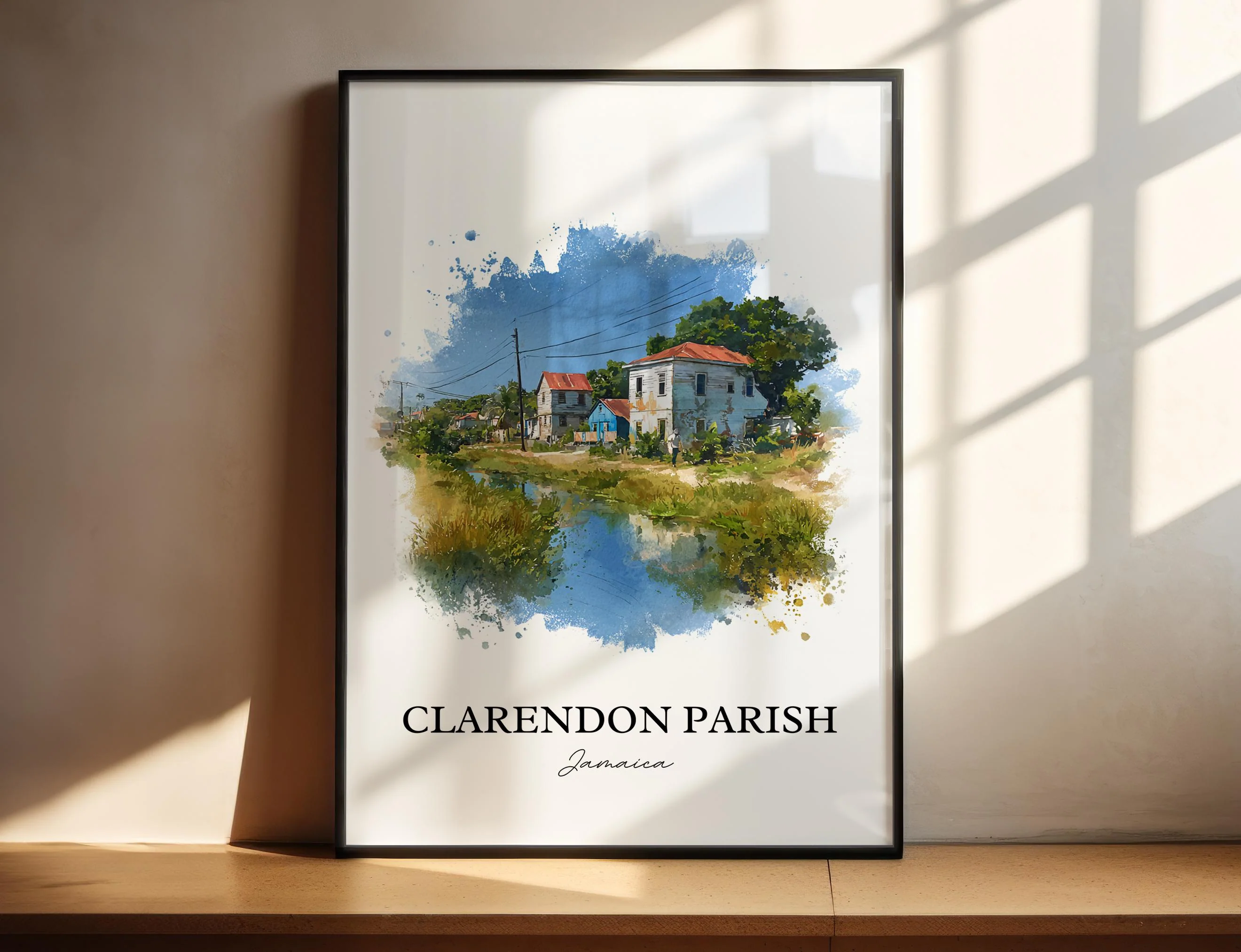 Clarendon, Jamaica – Watercolor Art Print