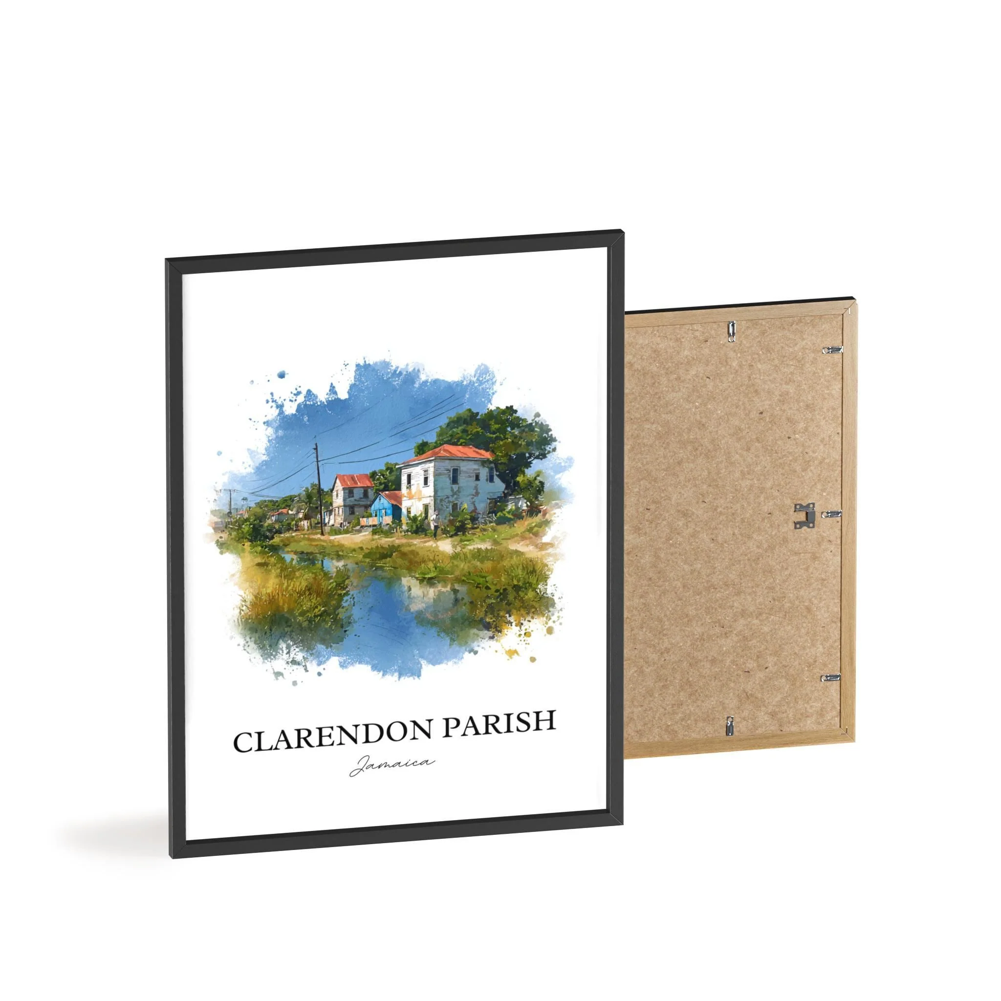Clarendon, Jamaica – Watercolor Art Print - Image 8