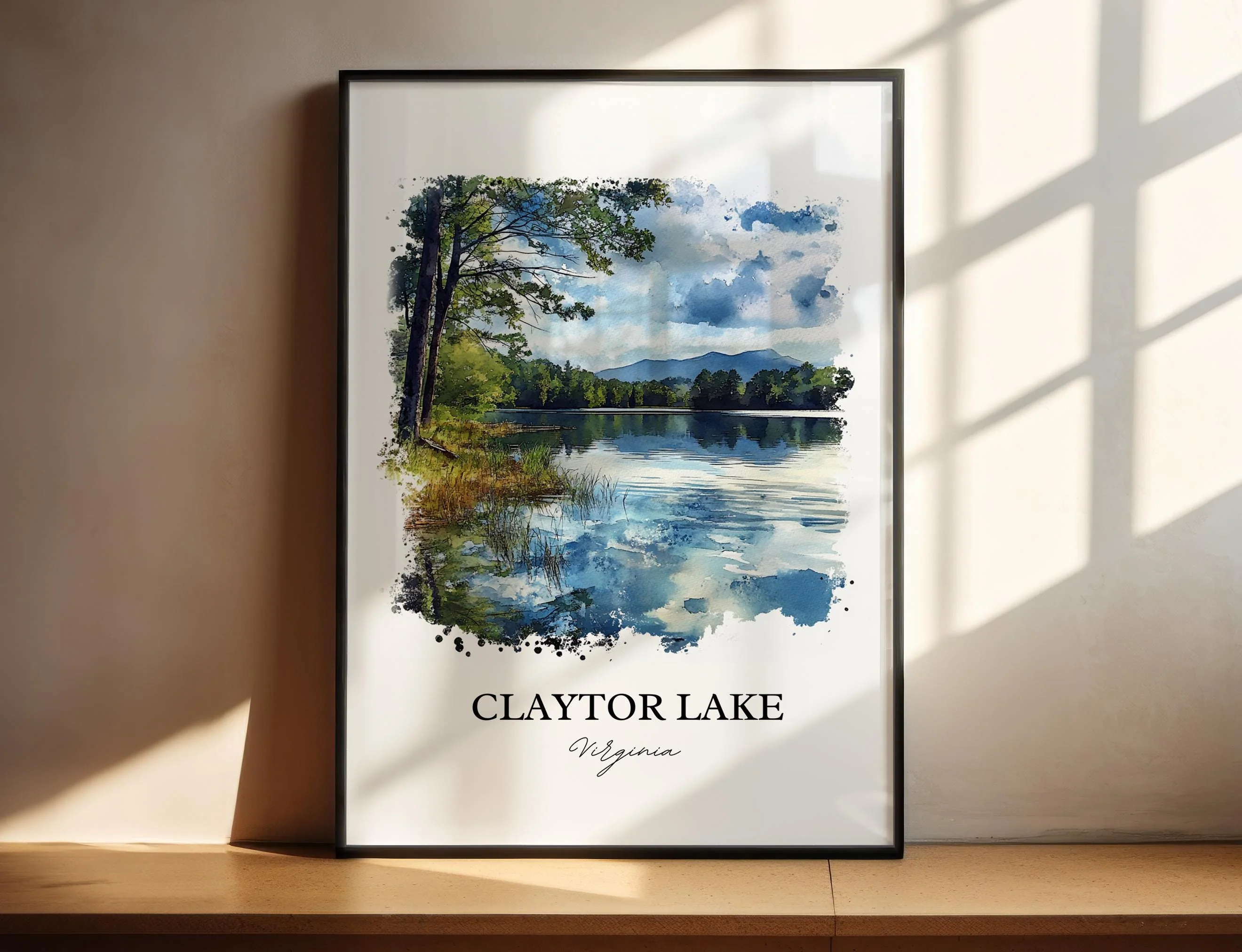 Claytor Lake, USA – Watercolor Art Print