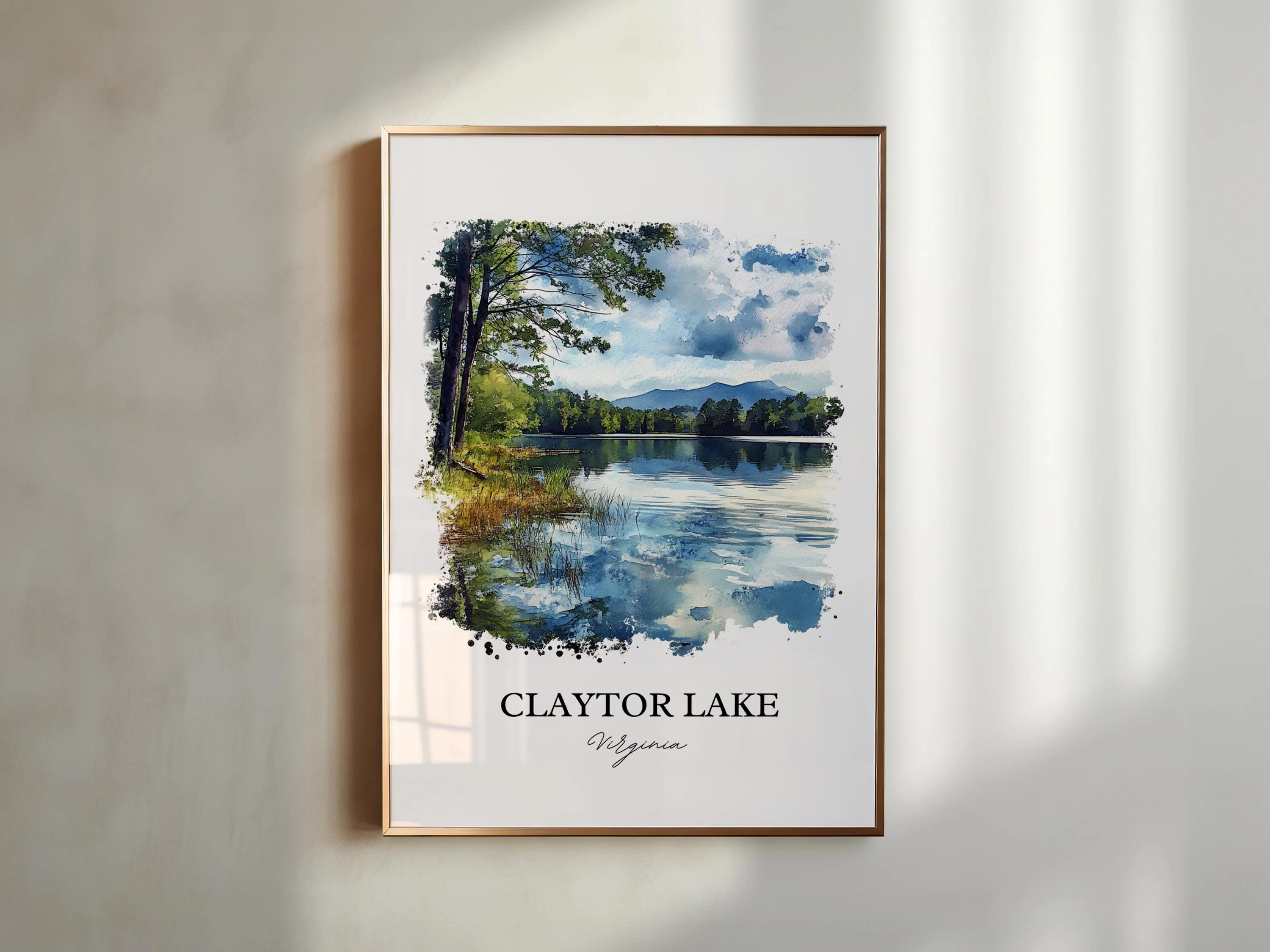 Claytor Lake, USA – Watercolor Art Print - Image 2