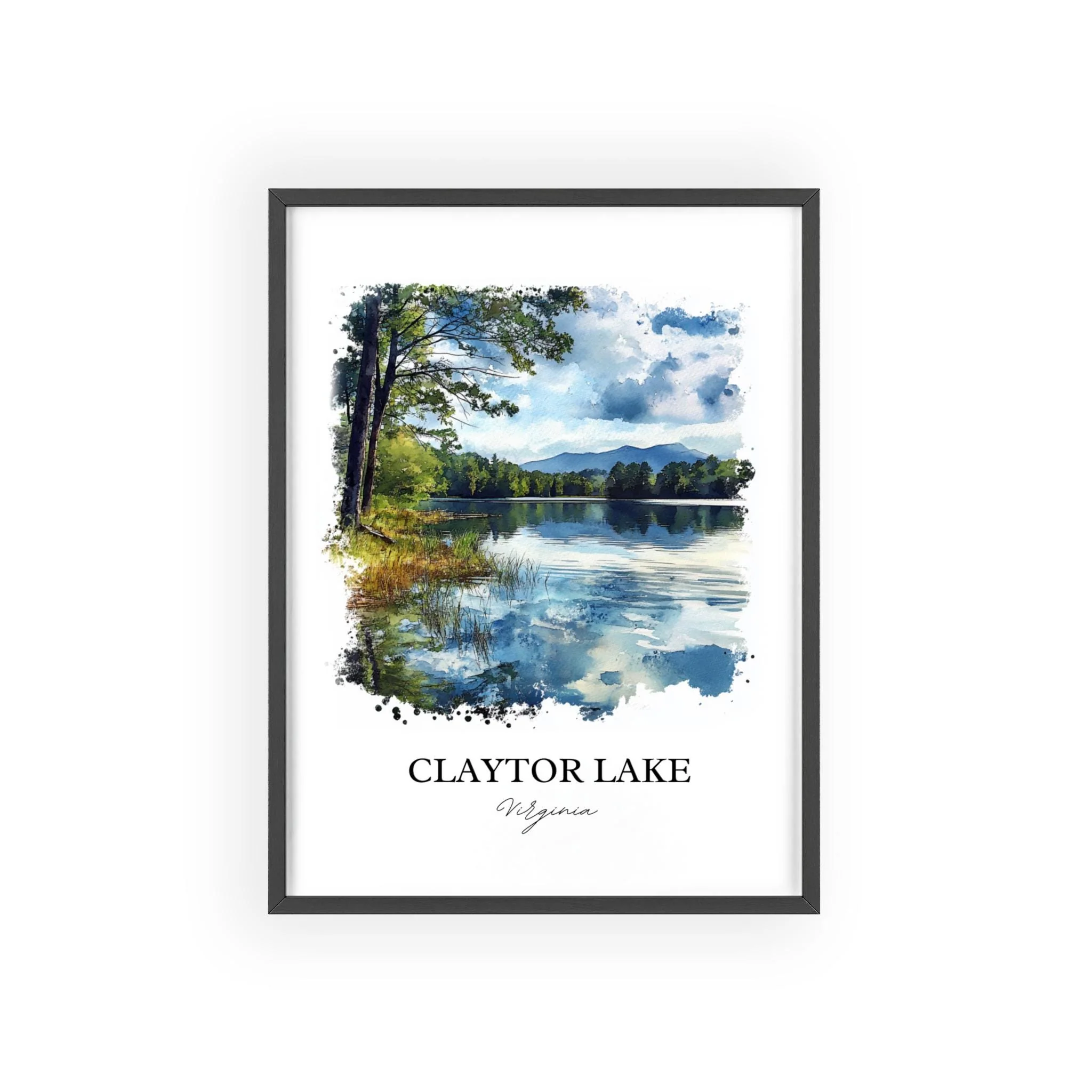 Claytor Lake, USA – Watercolor Art Print - Image 6